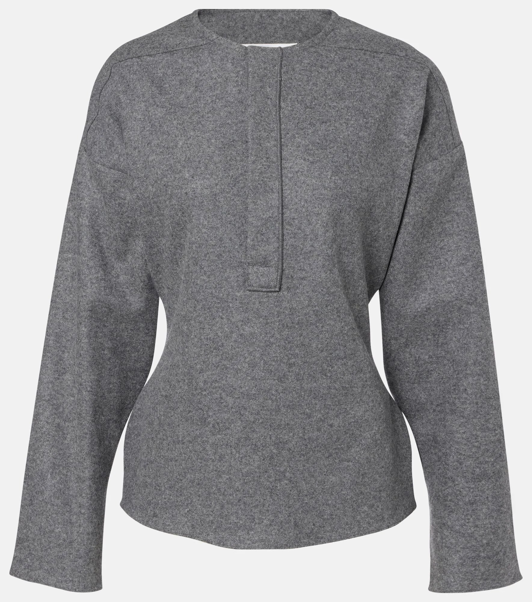 Wool and cashmere Henley shirt - 1