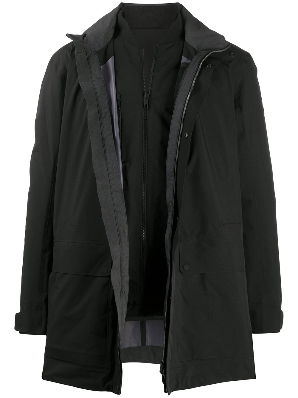 padded parka jacket - 1