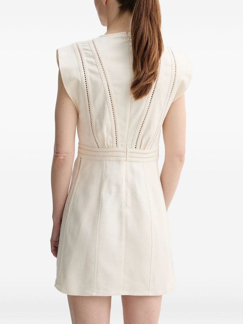 ba&sh V-neck eyelet-trimmed mini dress outlook