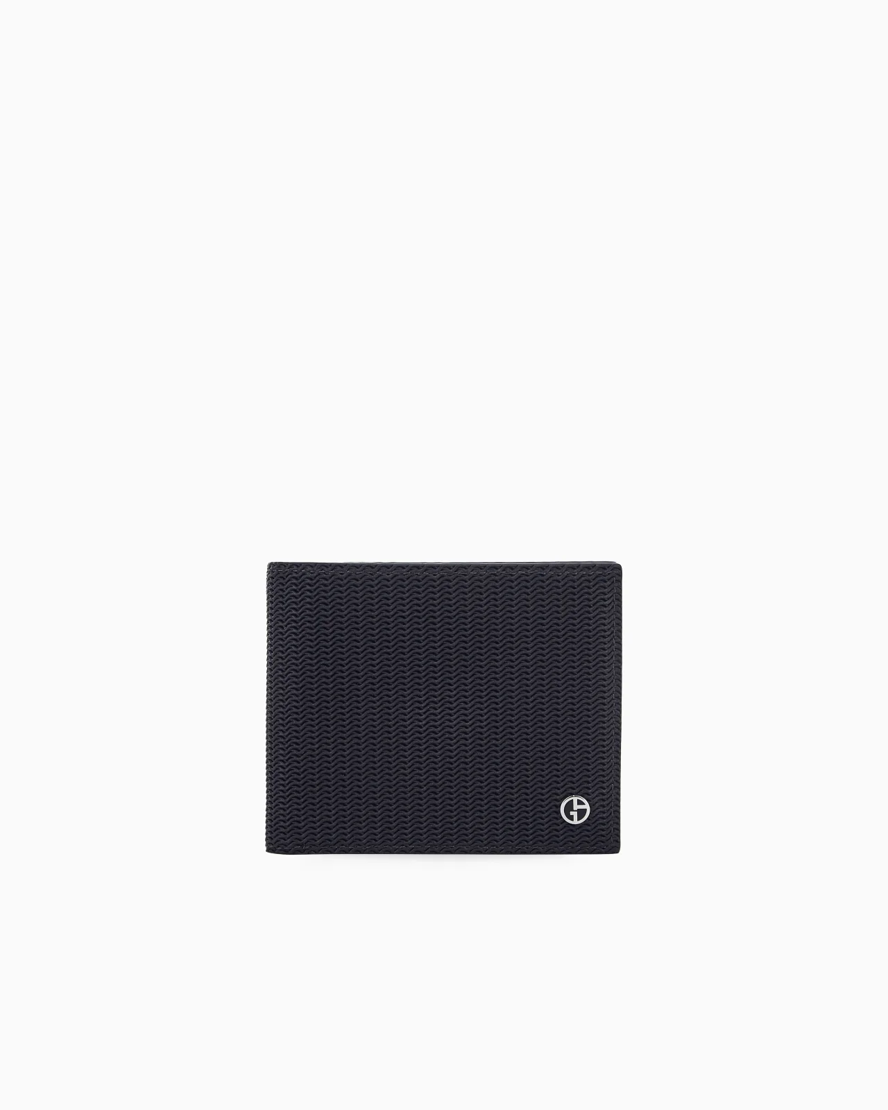 BI-FOLD WALLET IN WAVE PRINT LEATHER WITH EMBOSSED LOGO - 1