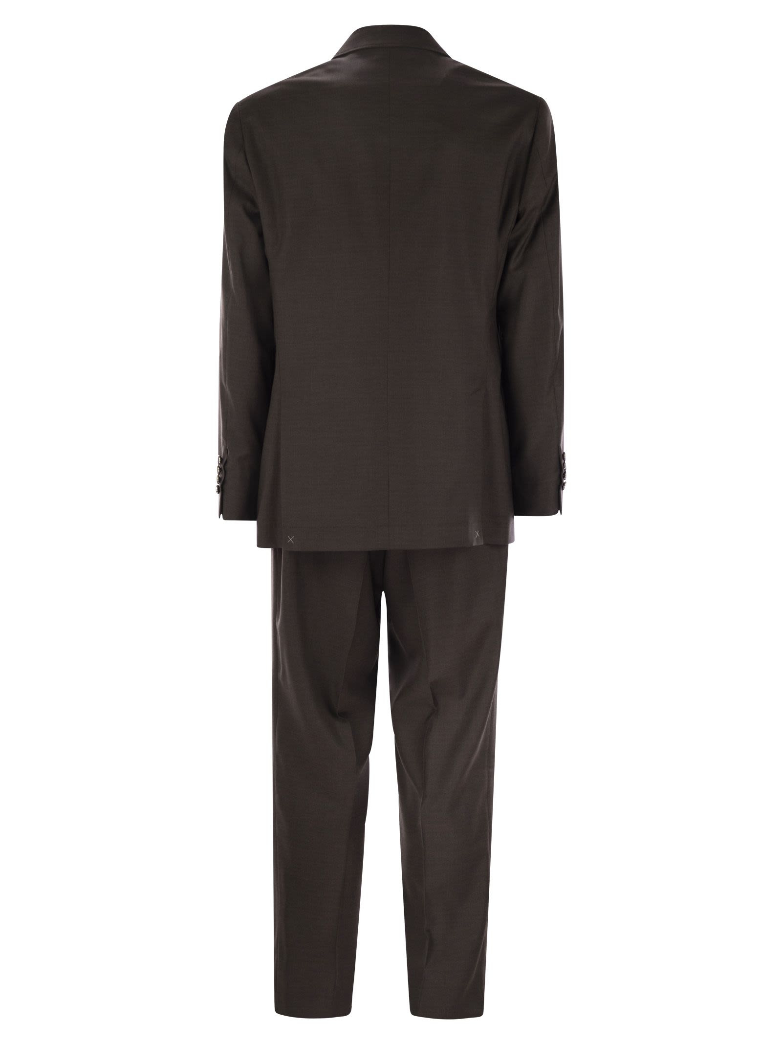 Brunello Cucinelli Men Set With Chest And Half Jacket And Leisure-Fit Trousers With Pleats - 2