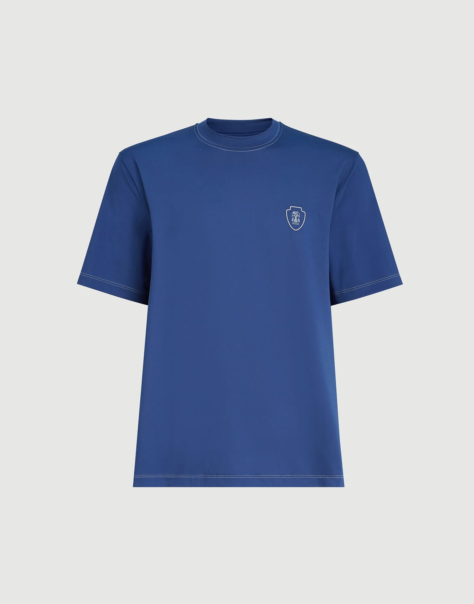 Comfort nylon crew neck T-shirt with logo - 1