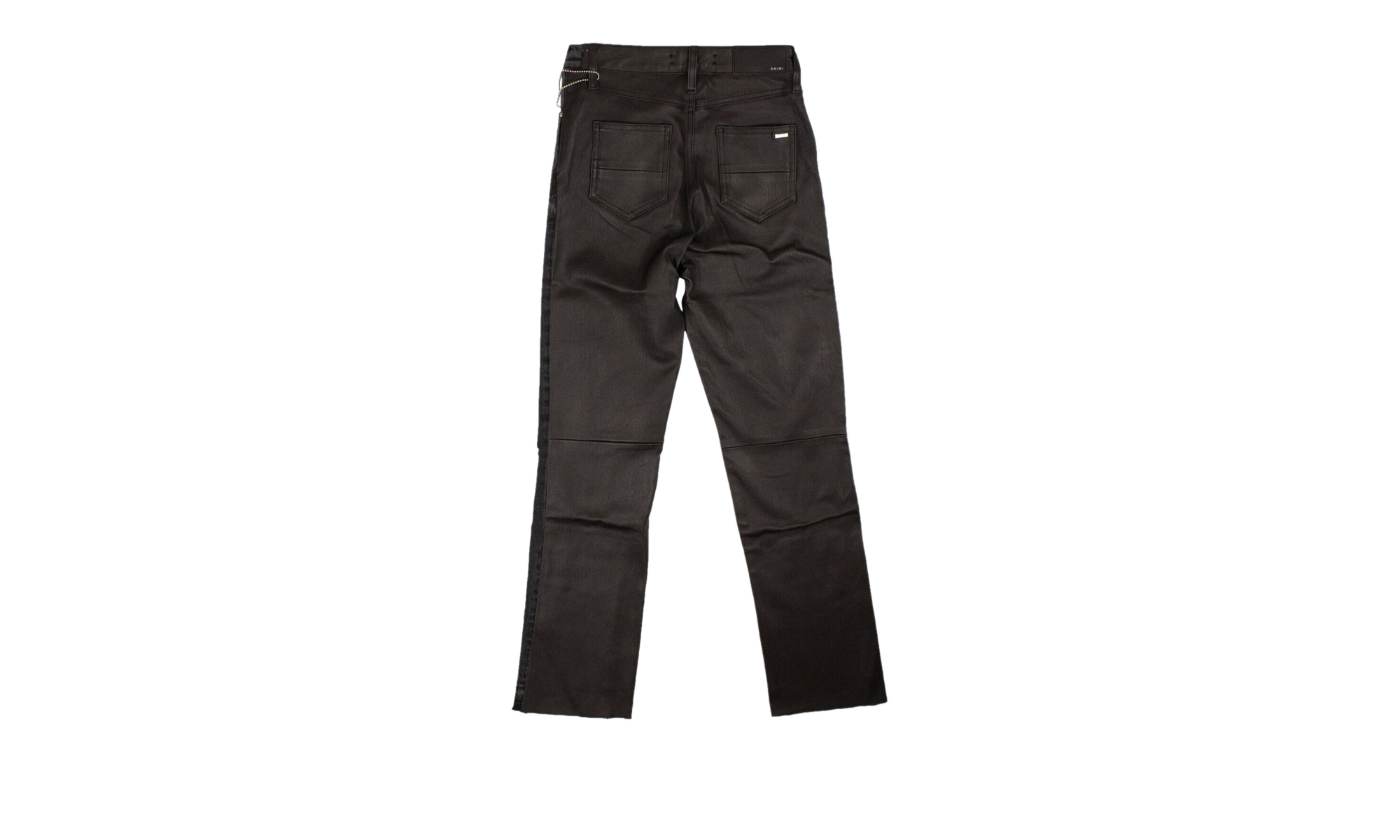 Crop Straight Leather Pants - 2