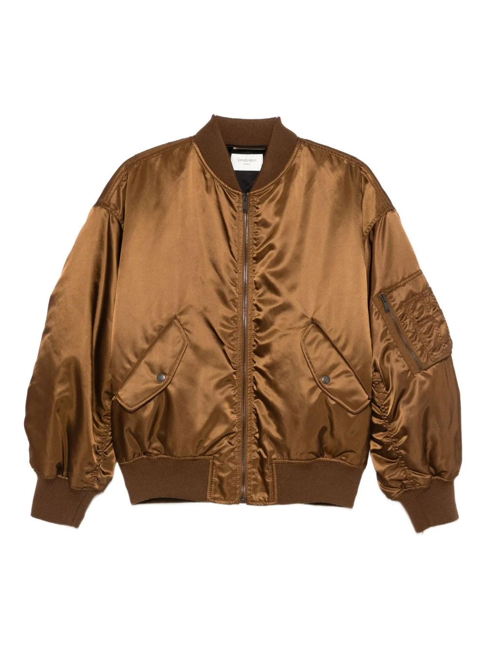 satin-finish bomber jacket - 1