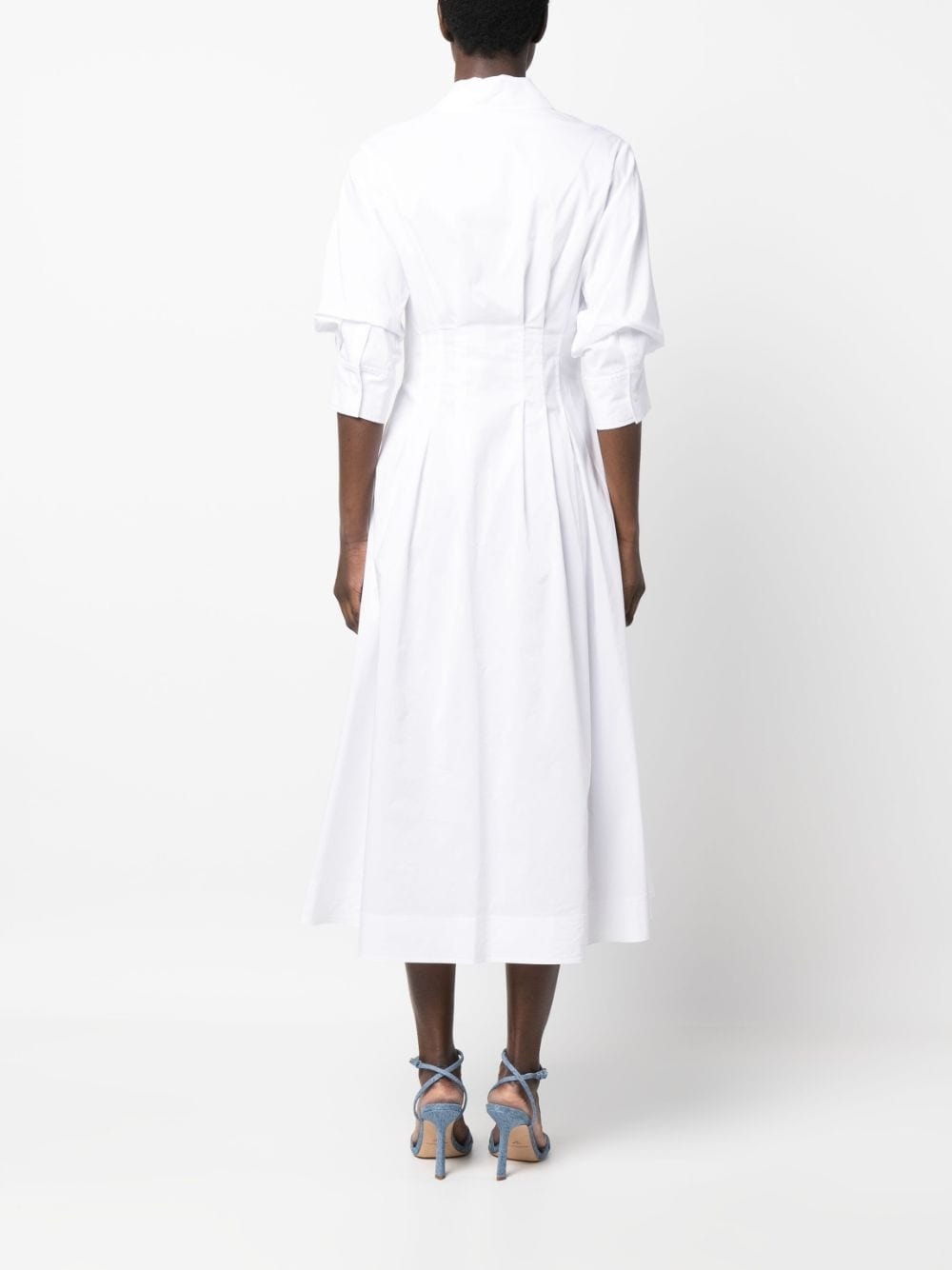 Jazz pintuck midi dress - 4