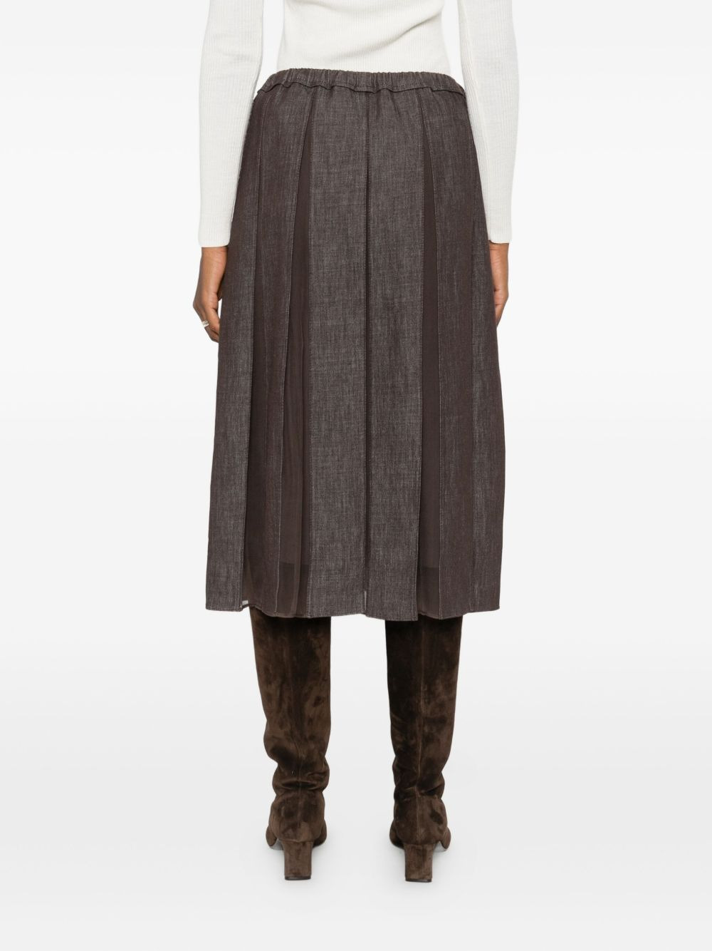 pleated panel skirt - 4