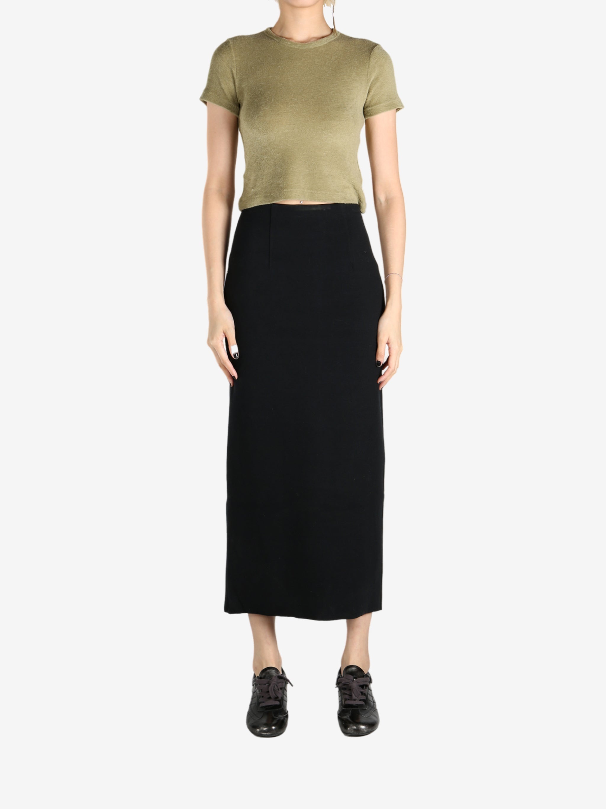 AURALEE - Women Cotton Silk Stretch Double Face Knit Skirt - 4