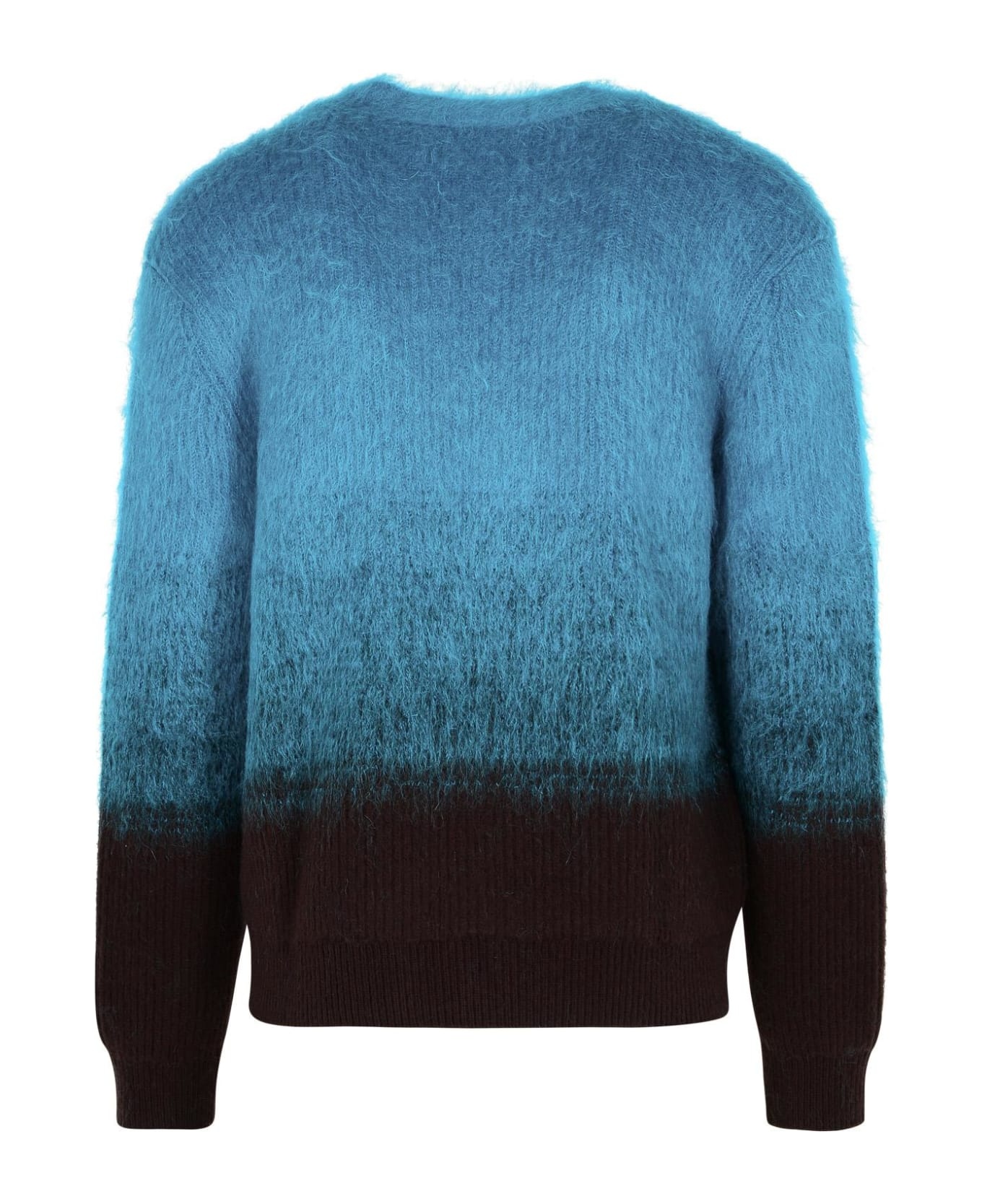 Teal Wool Blend Cardigan - 3
