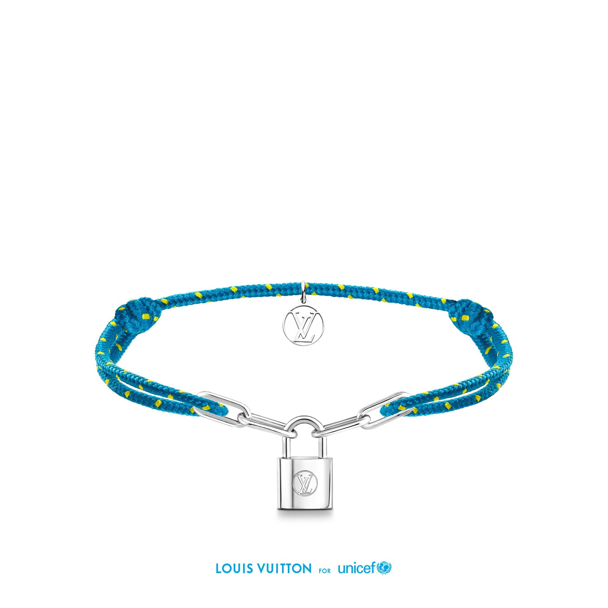 Silver Lockit X Virgil Abloh Bracelet, Sterling Silver And Blue/Yellow Cord - 1