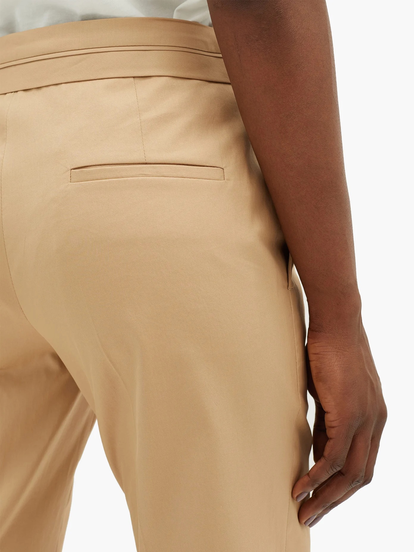 Larry pleated-waist cotton-twill trousers - 4