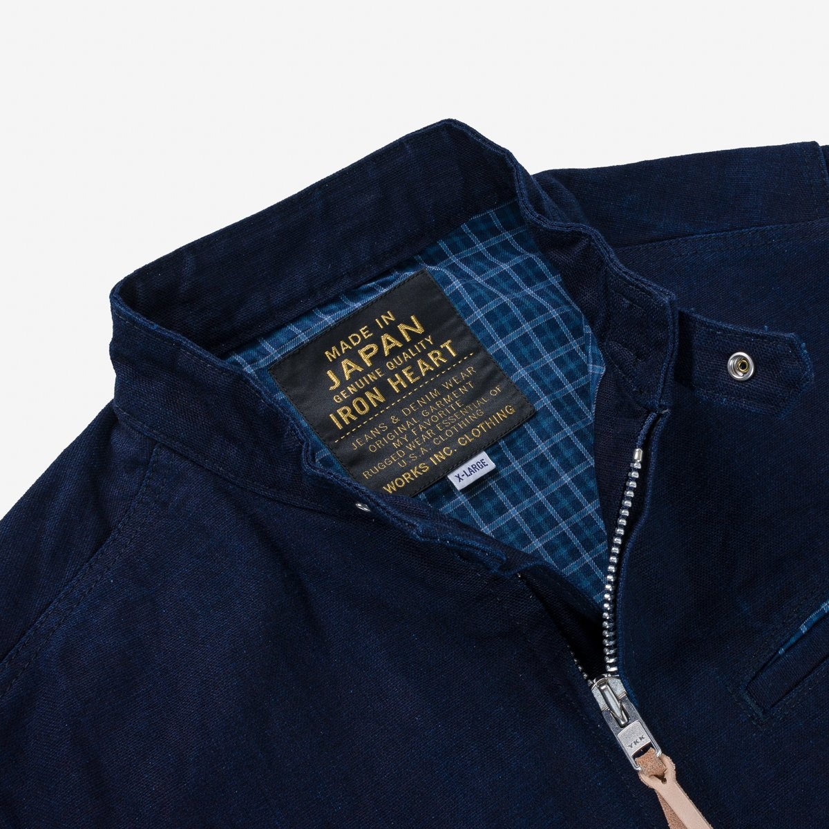 IHJ-135-IND 13oz Oxford Cloth Riders Jacket - Indigo - 9