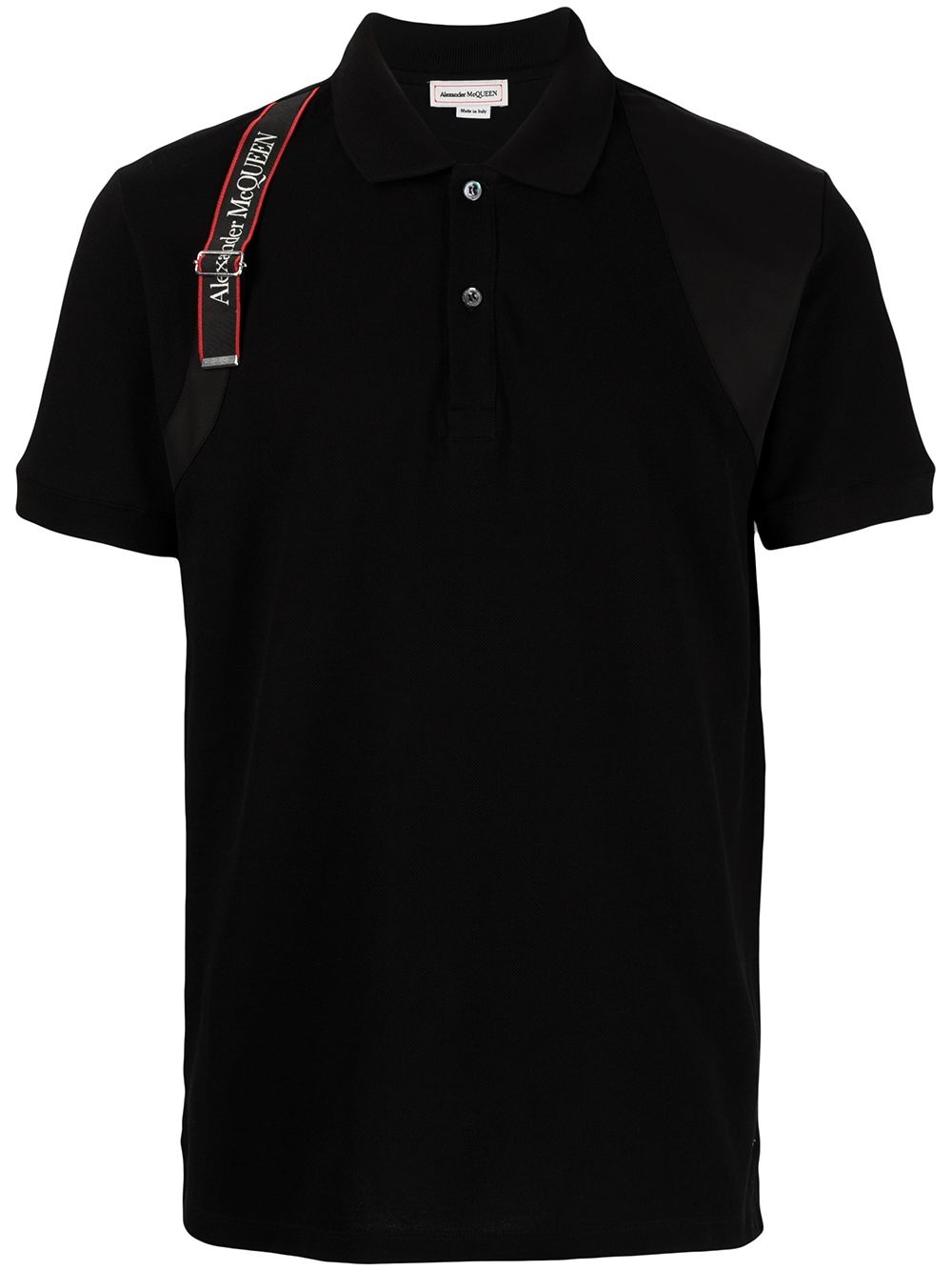 logo harness-strap polo shirt - 1