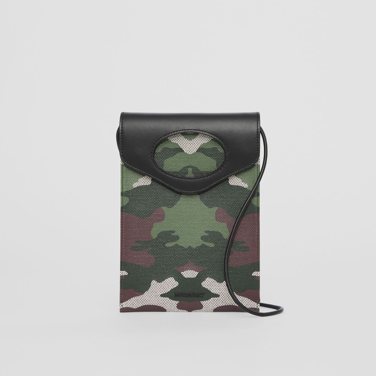 Camouflage Print Canvas Pocket Phone Case - 1