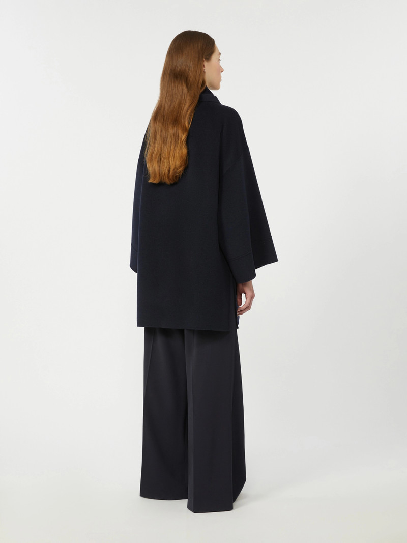 FULCRO Wool-blend coat with scarf - NAVY 4