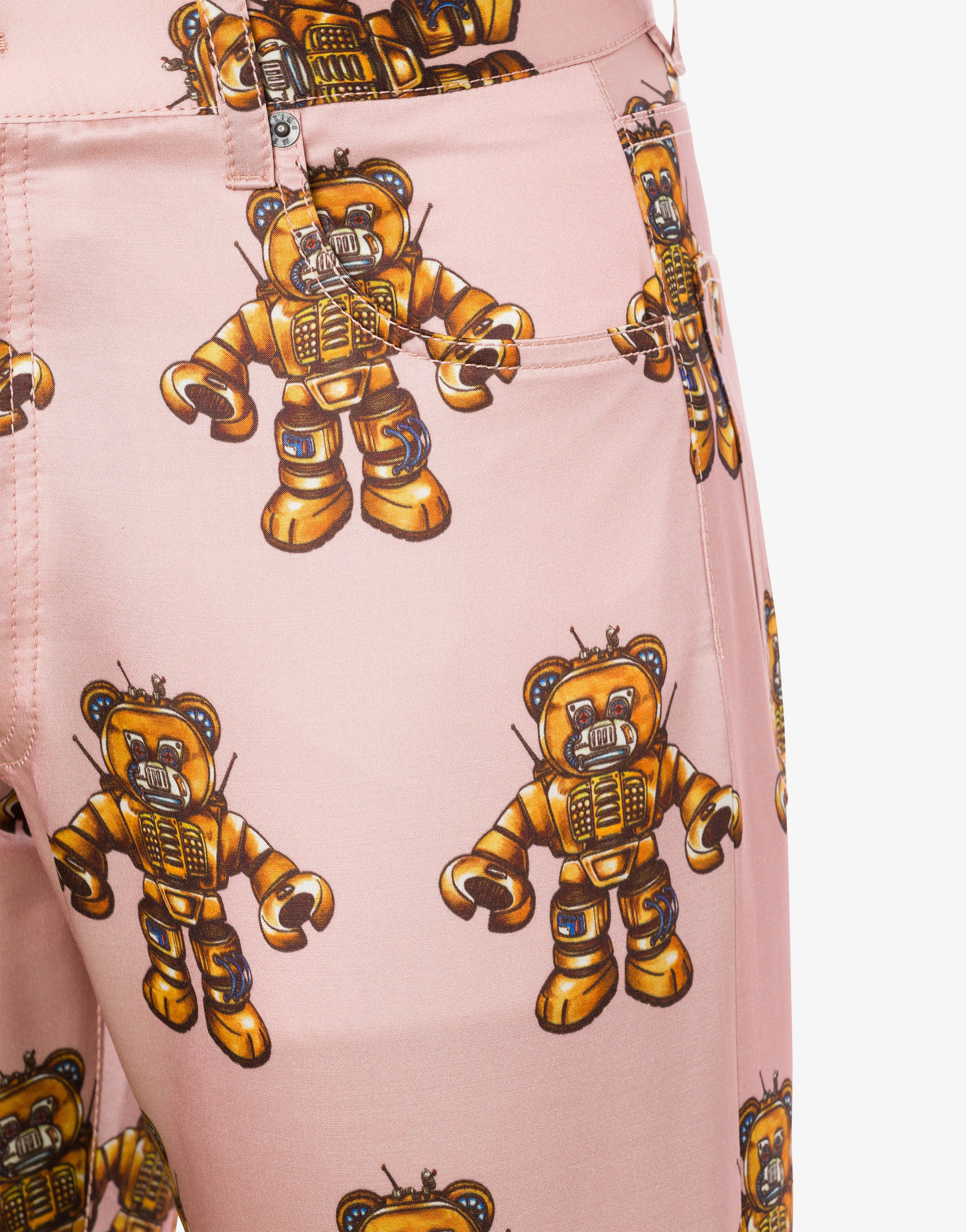 ROBOT BEAR VISCOSE AND WOOL TROUSERS - 4