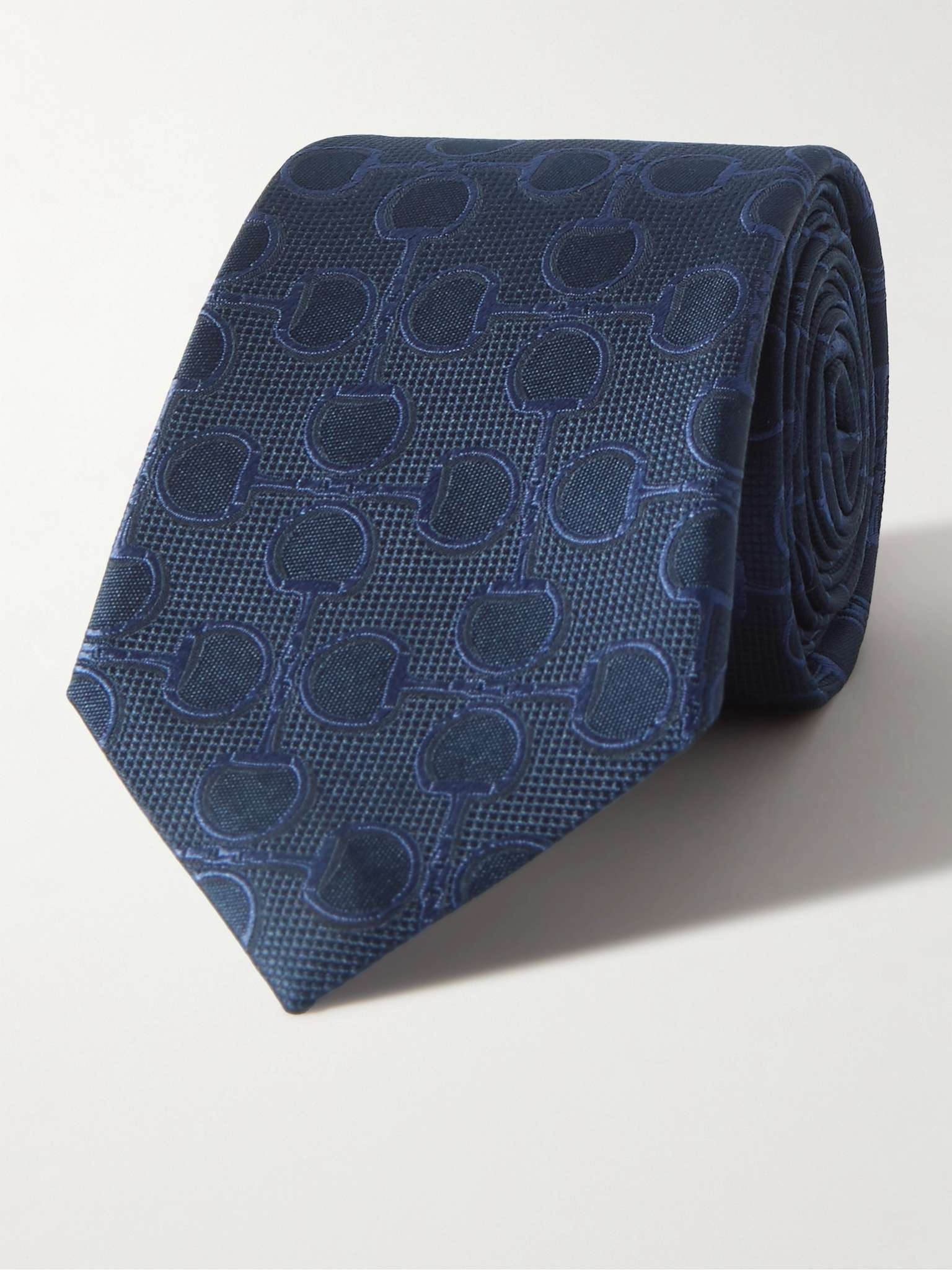 7.5cm Horsebit Silk-Jacquard Tie - 1