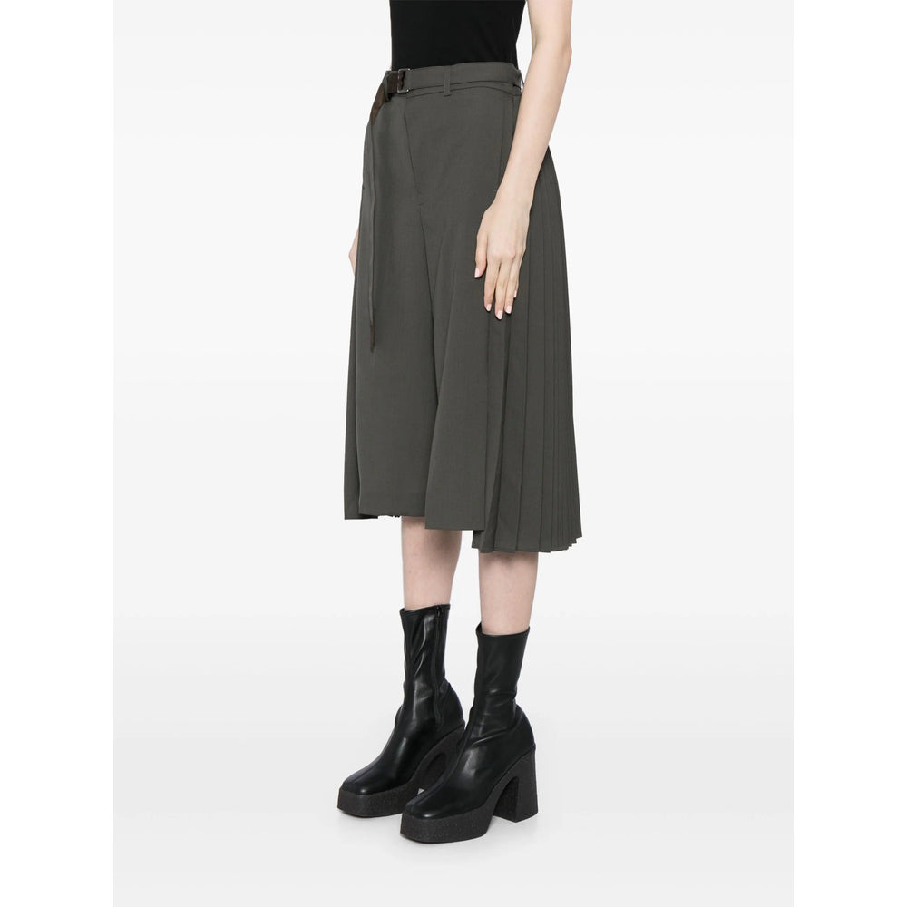 Sacai Green Trousers - Cropped Trousers Women - 4