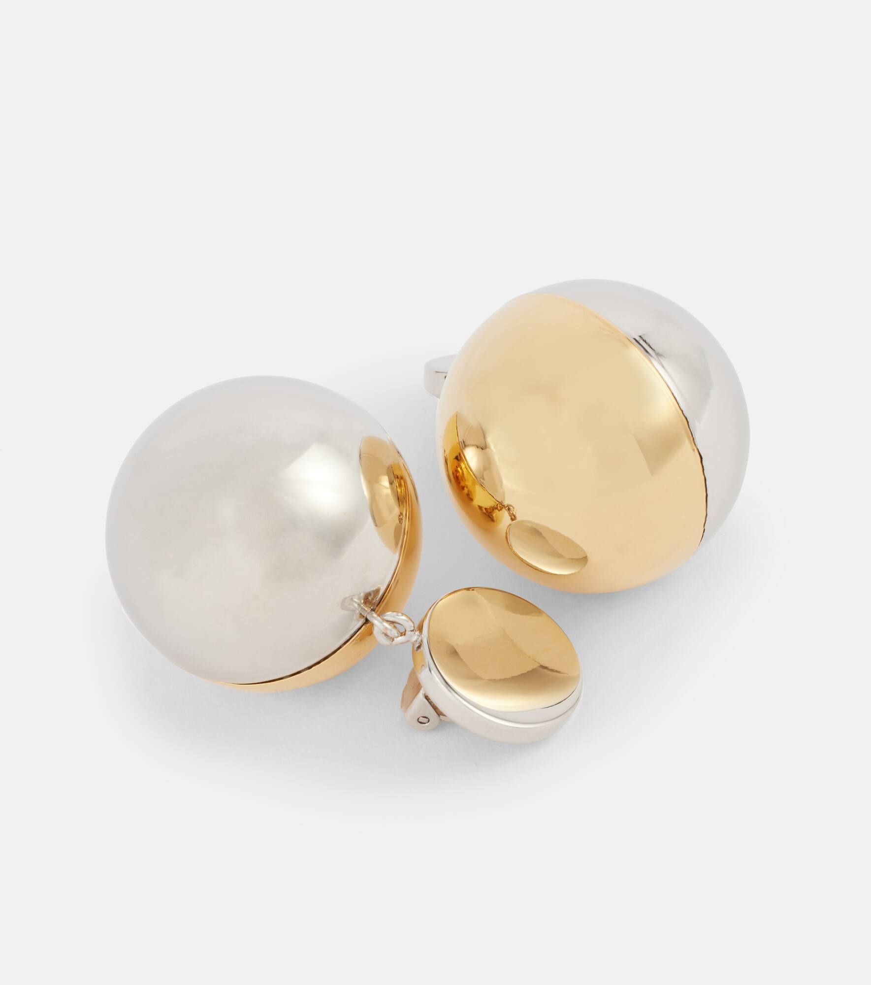 Colorblocked clip-on earrings - 4