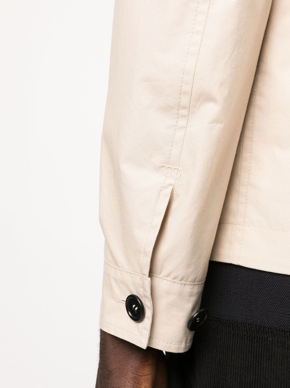 Cuban-collar organic-cotton shirt-jacket - 5