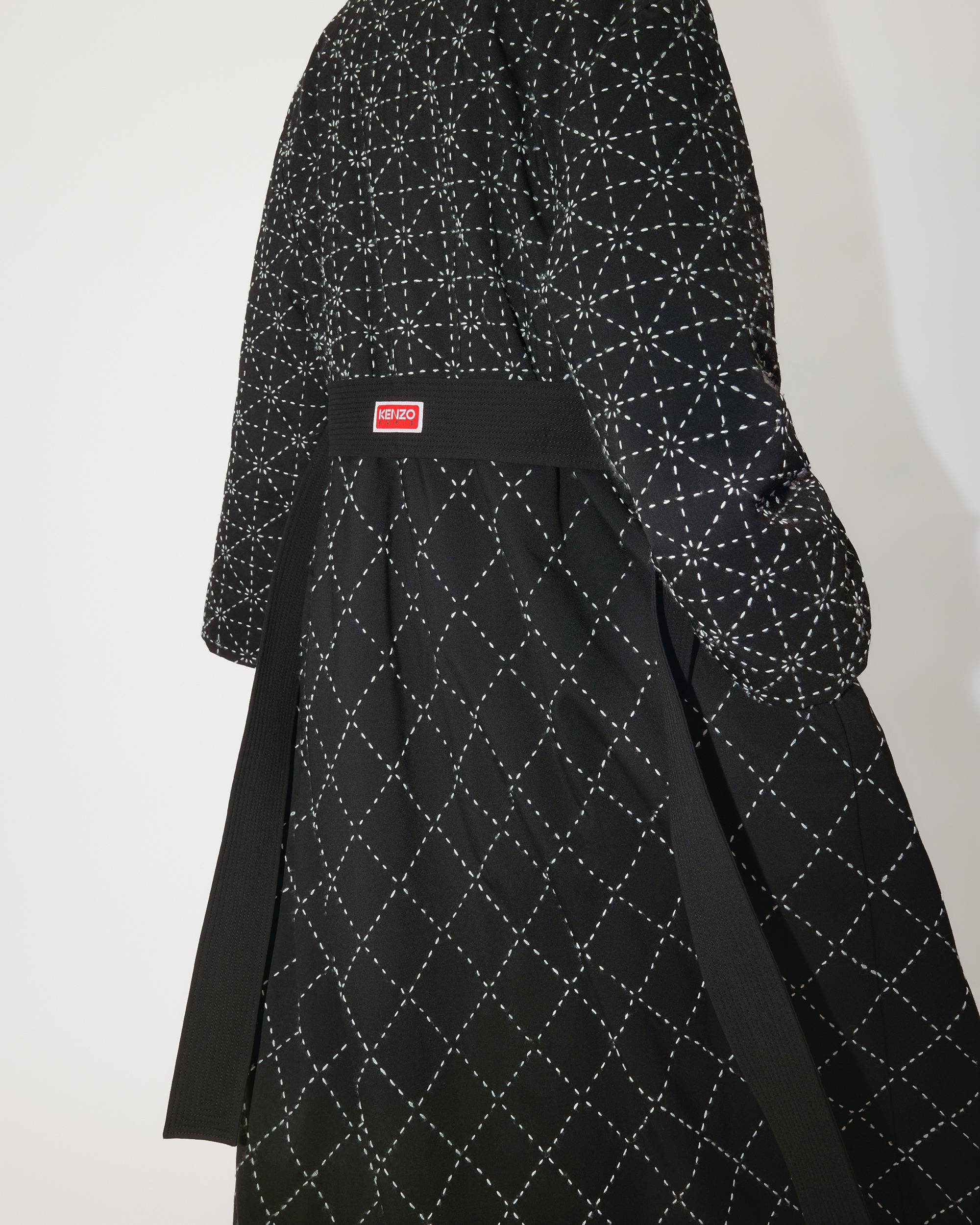 'KENZO Sashiko Stitch' genderless long hand-embroidered coat - 6