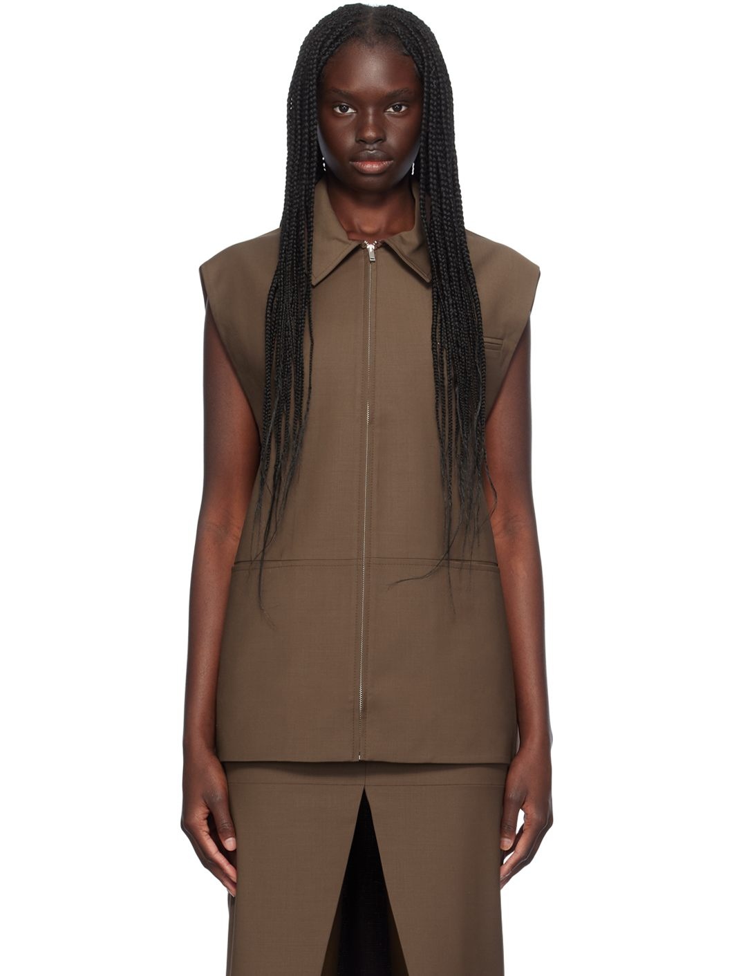 Brown Castor Vest - 1