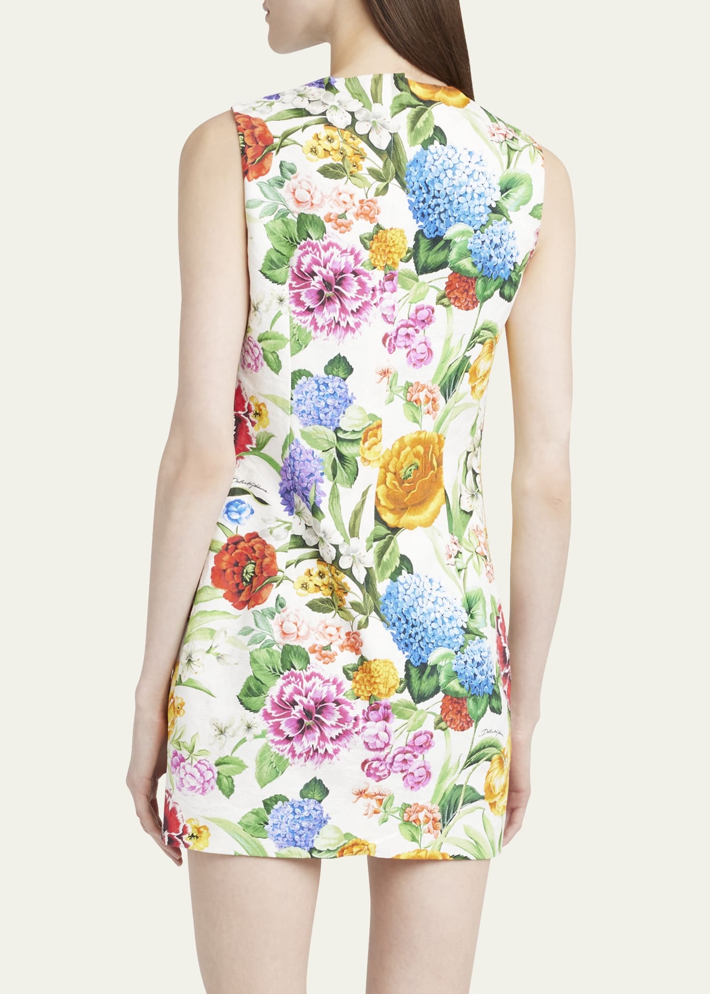 Floral Jacquard Mini Dress - 3