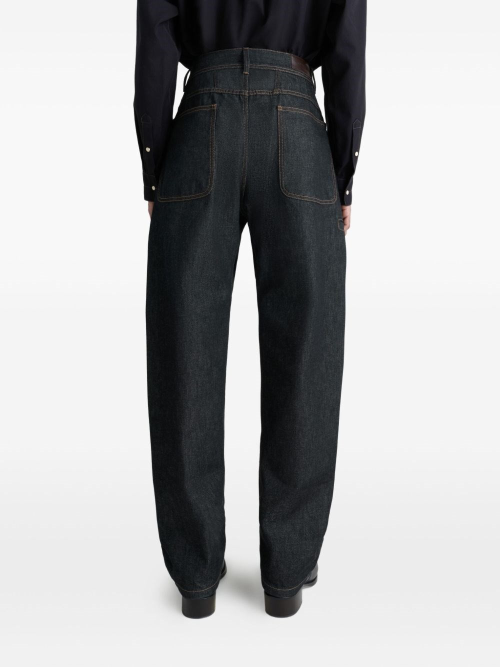 Twisted denim cotton jeans - 5