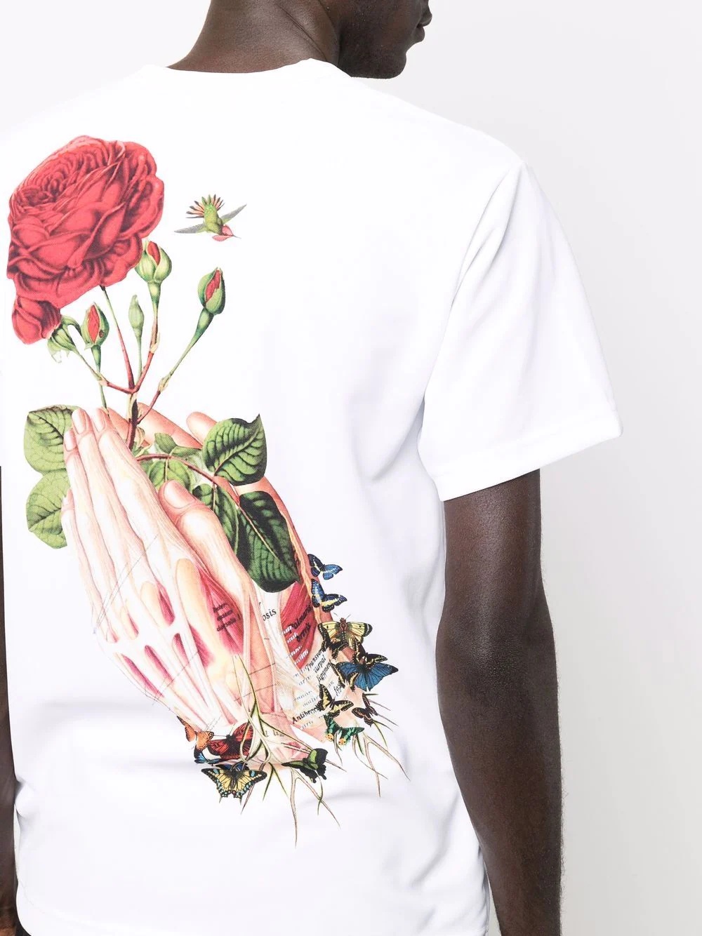 rose-print crewneck T-shirt - 5