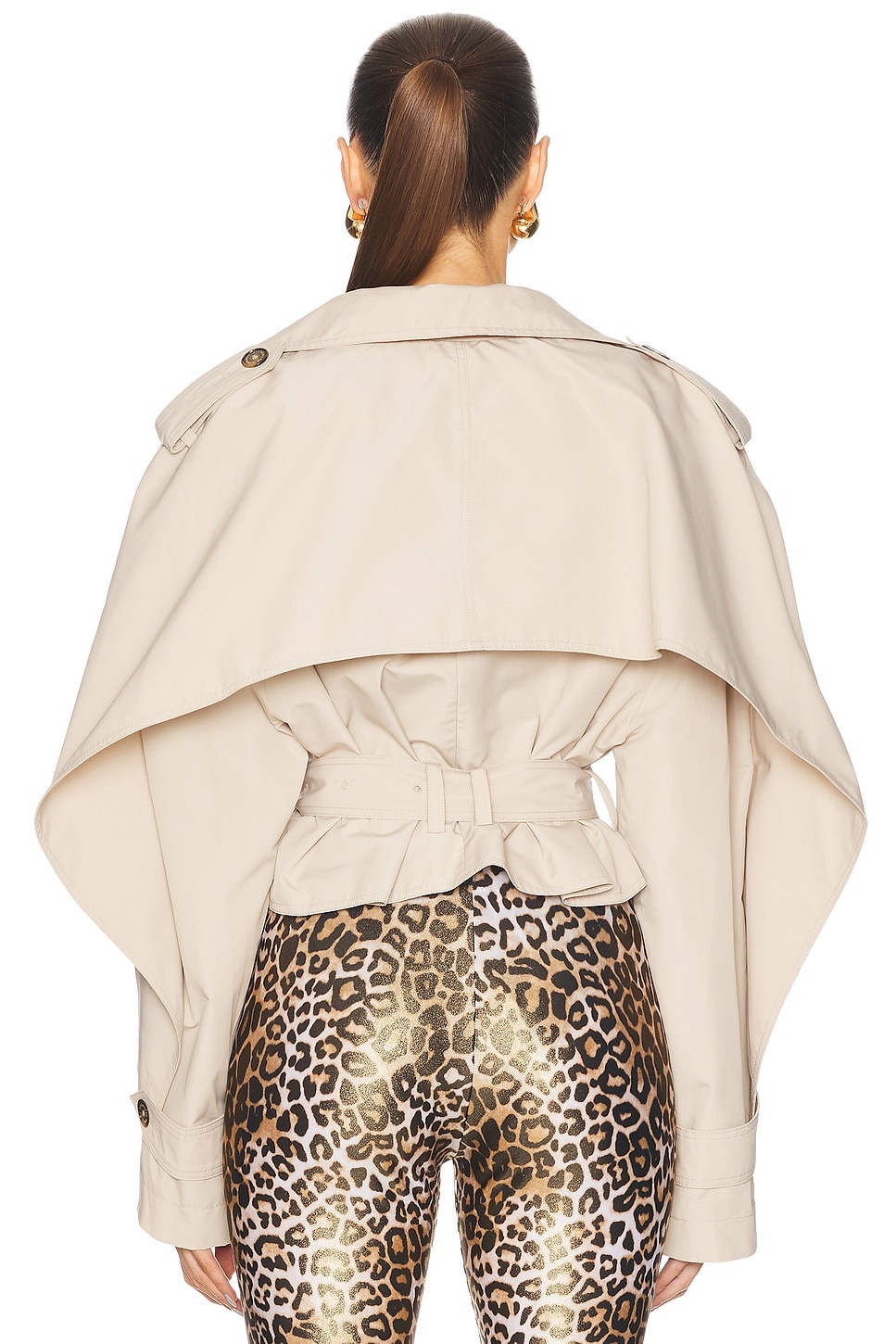 Taffeta Short Trench Coat - 4