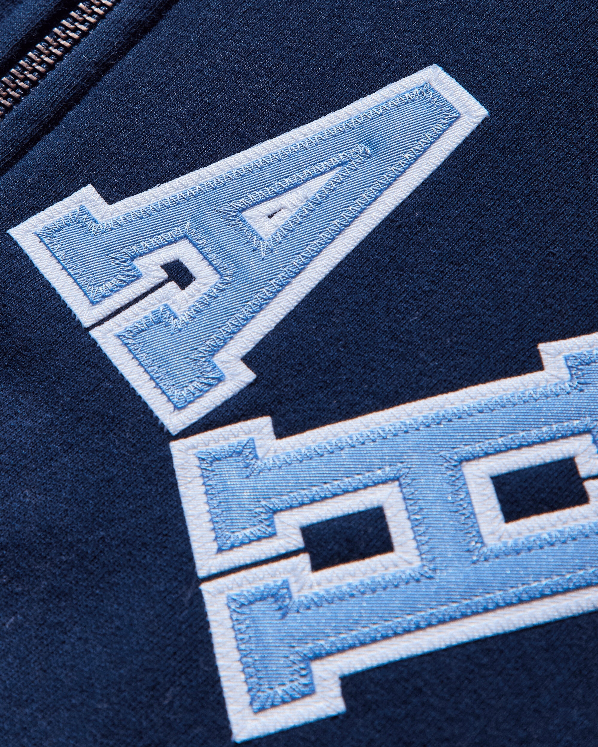 Men's Arch Appliqué Zip-Up Hoodie Navy - 3