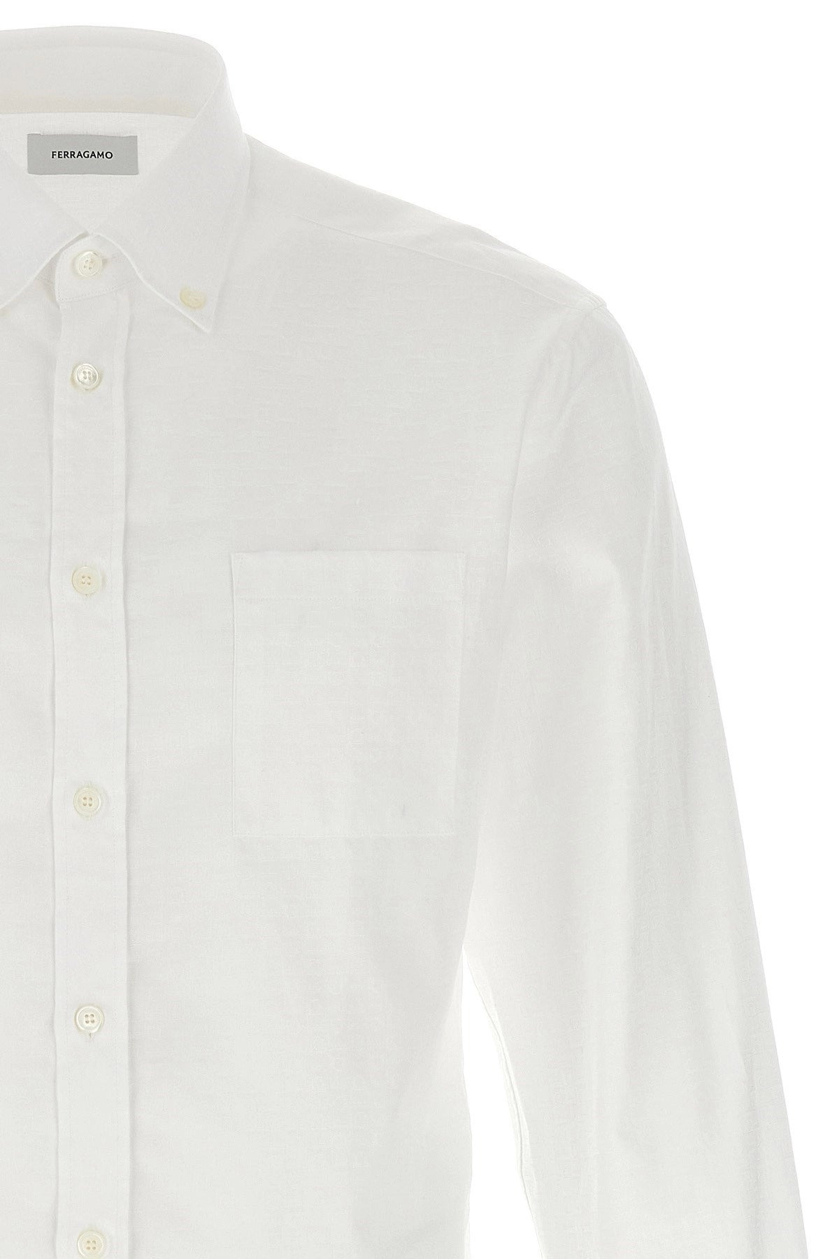 Ferragamo Men 'Gancini' Jacquard Shirt - 3
