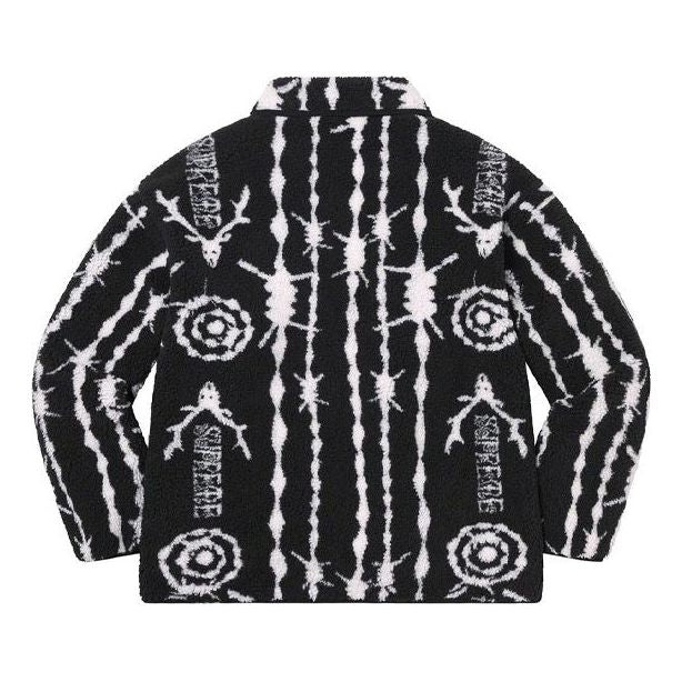 Supreme x SOUTH2 WEST8 Fleece Jacket 'Black White' SUP-SS21-649 - 2