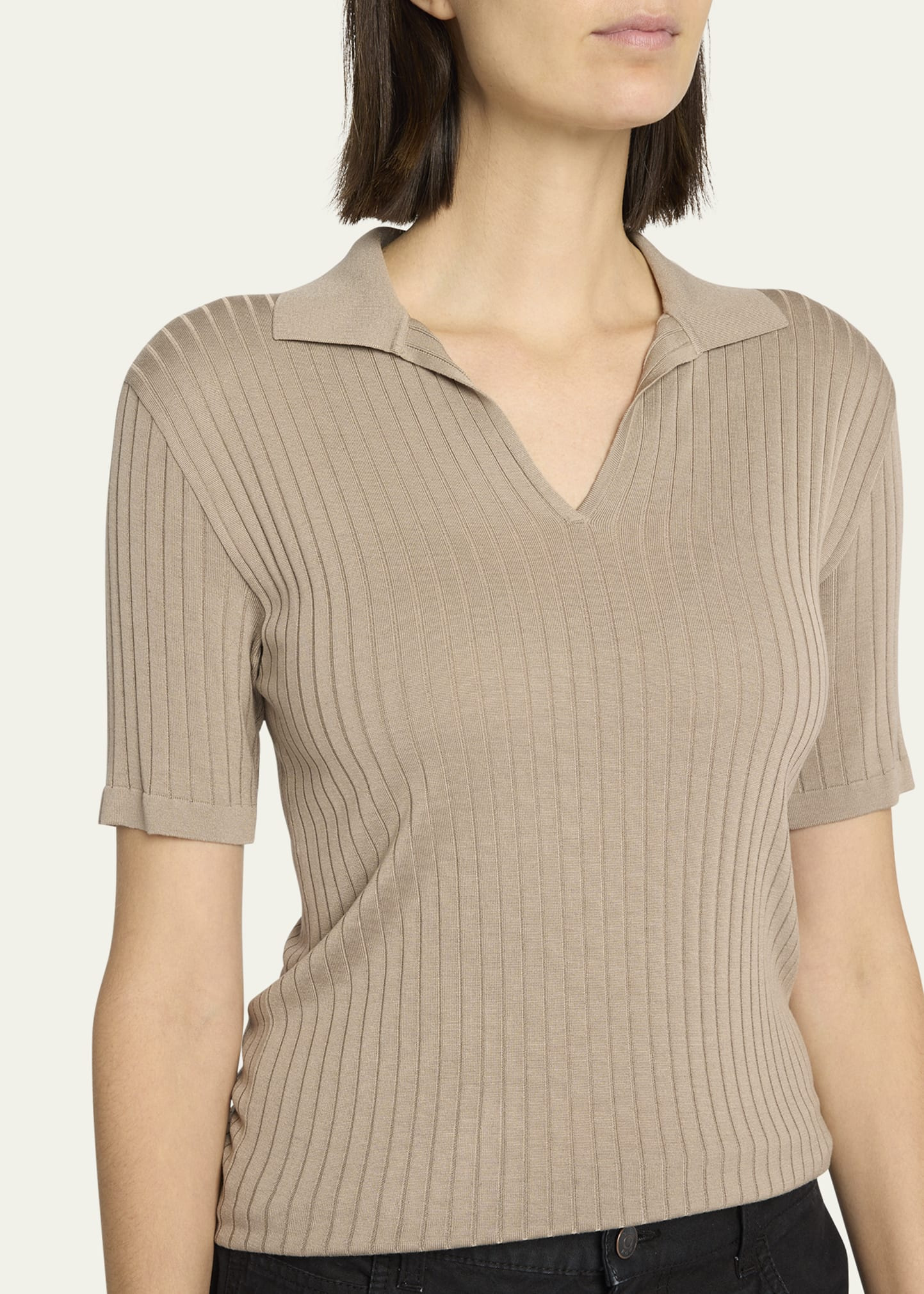 Kaiomi Ribbed Short-Sleeve Top - 5