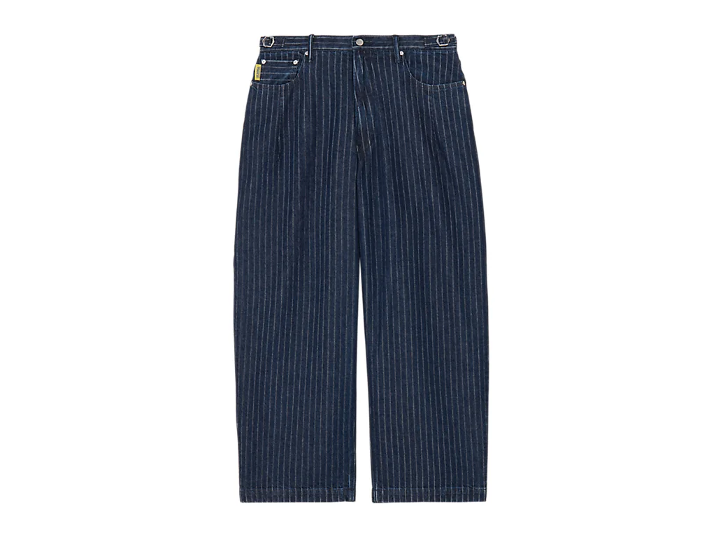 STRIPED DENIM PANTS - 1
