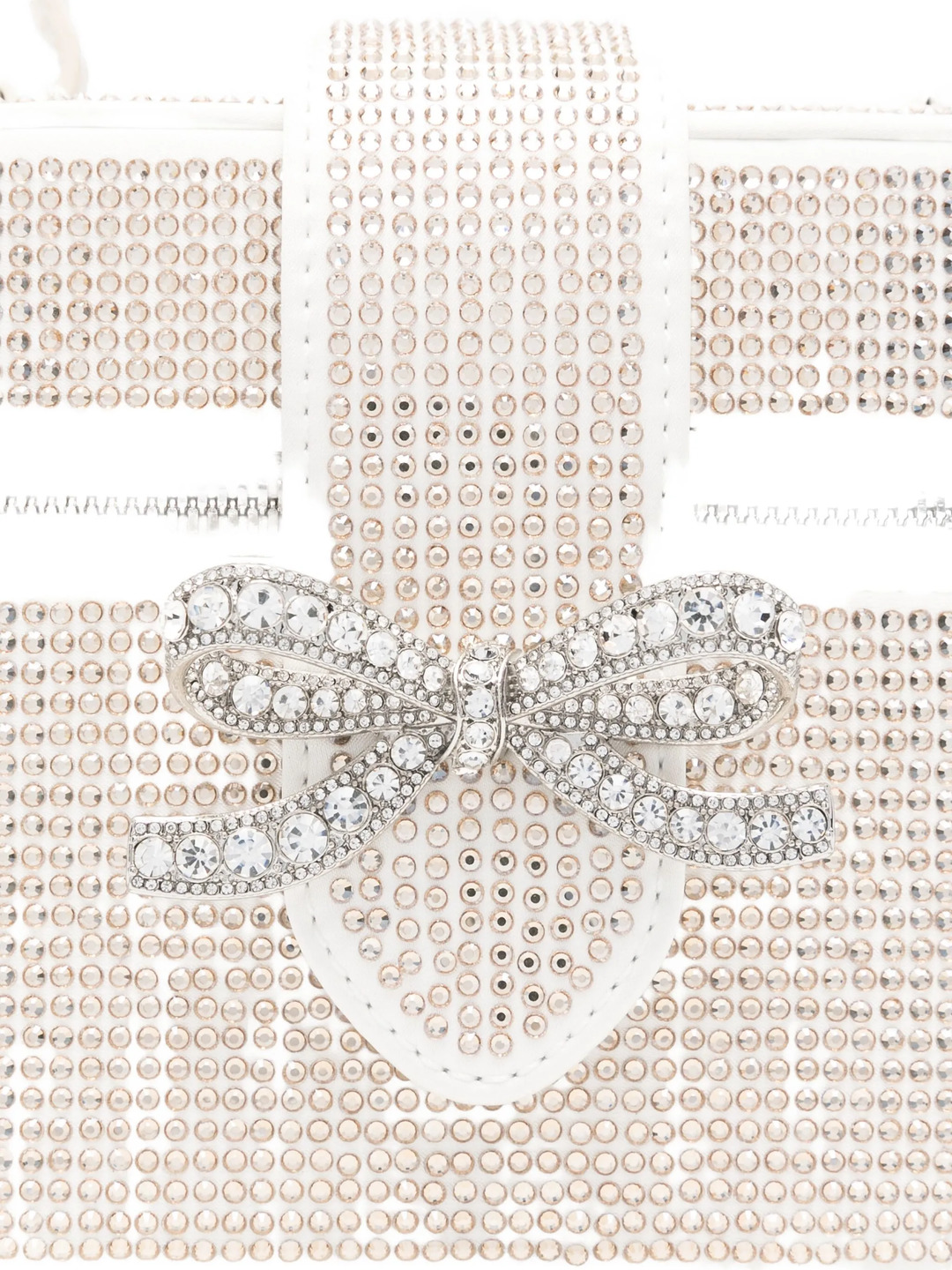 Champagne Satin Rhinestone Vanity Case - 3