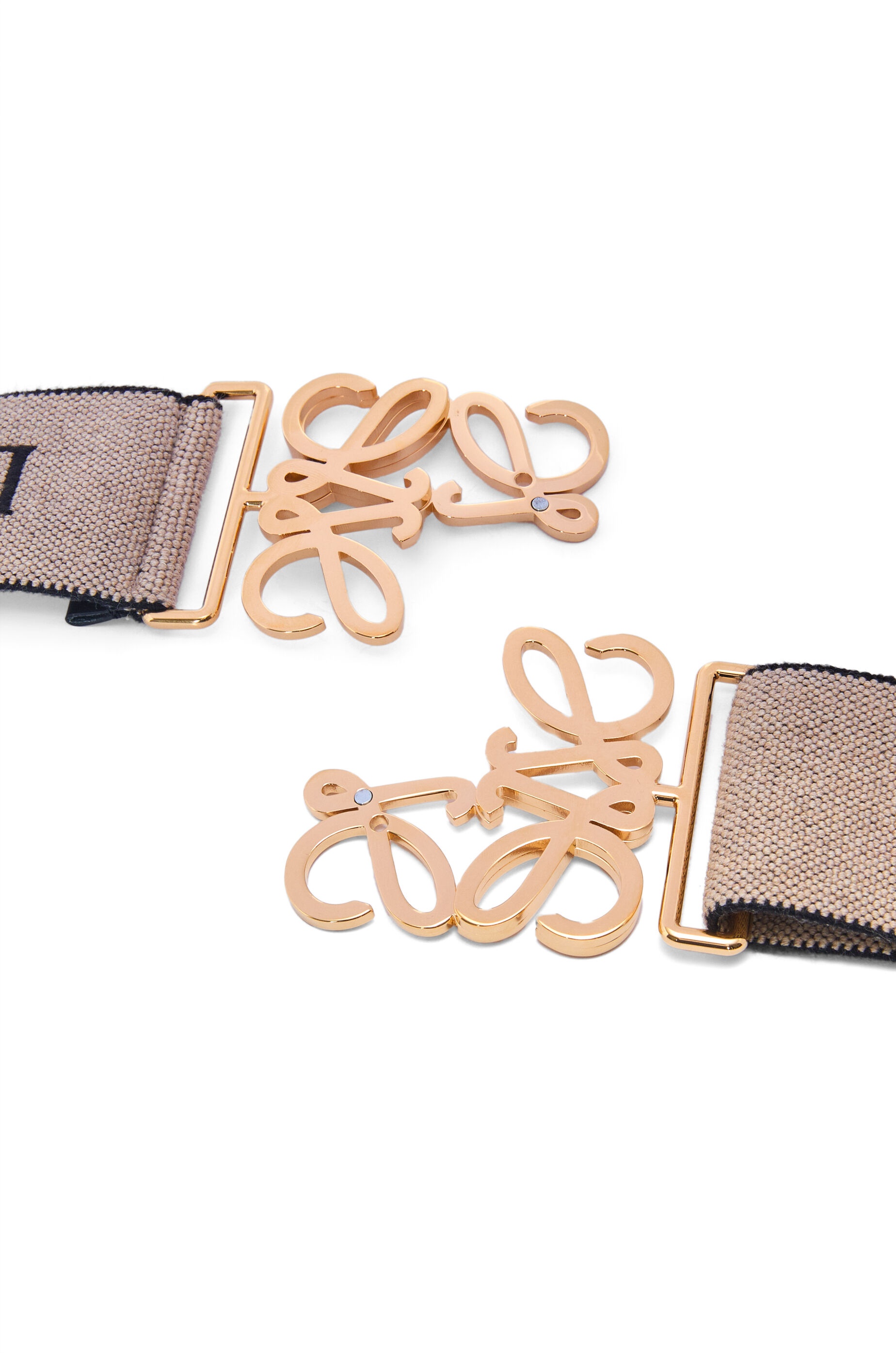 Anagram elastic belt in webbing and brass - 2