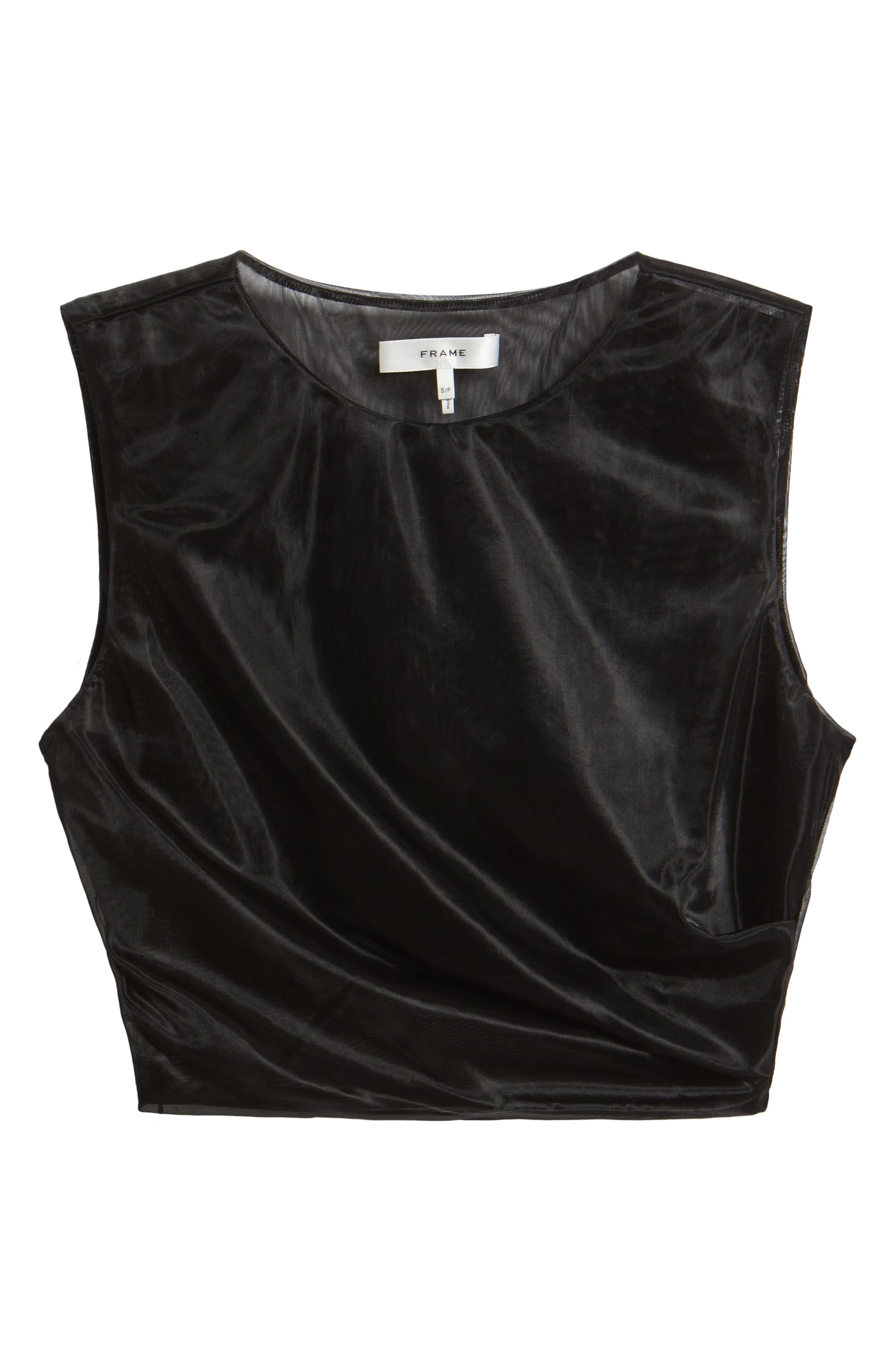 FRAME The Mesh Twist Tank in Black at Nordstrom - 5
