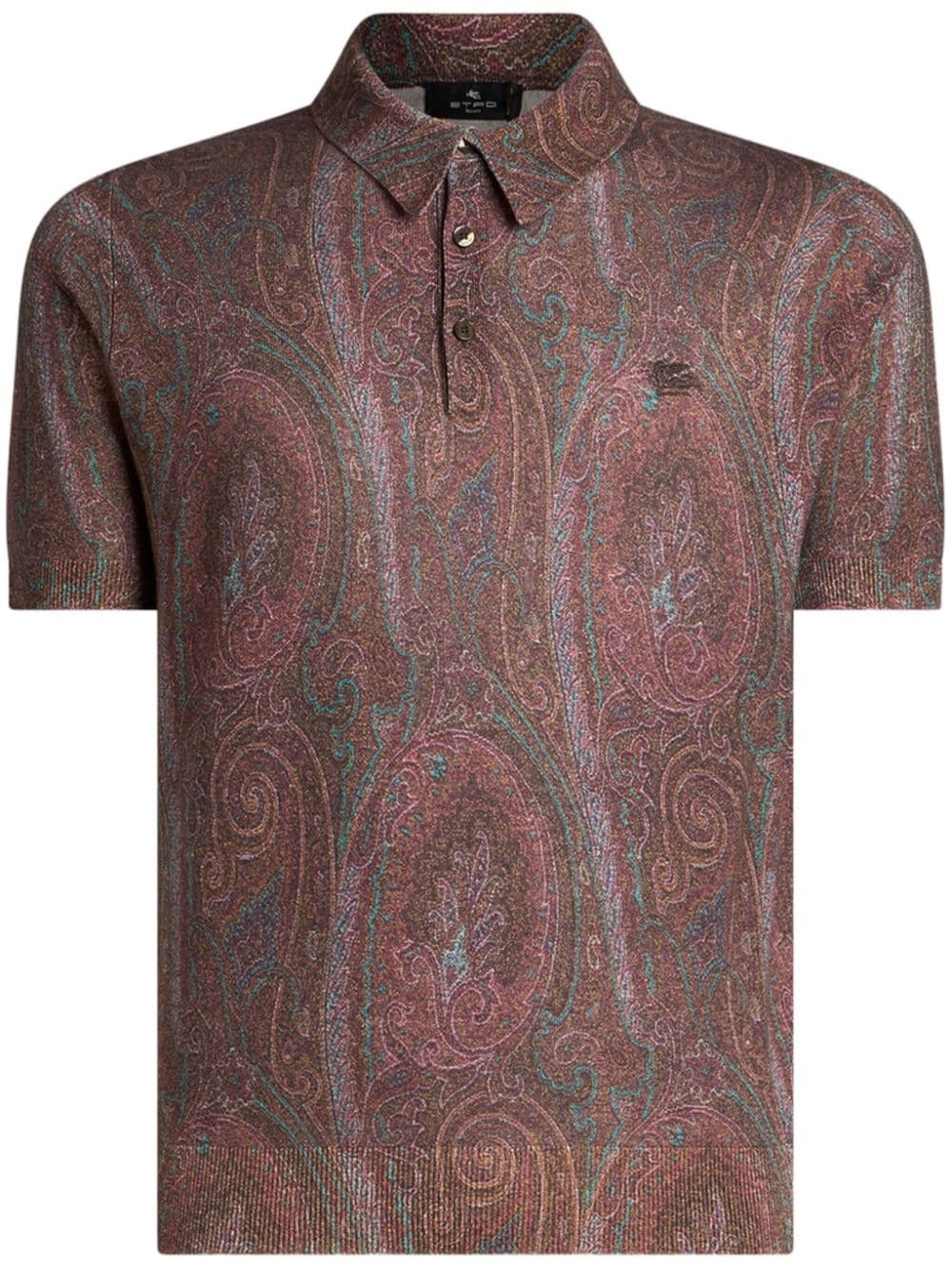 paisley-print polo shirt - 1