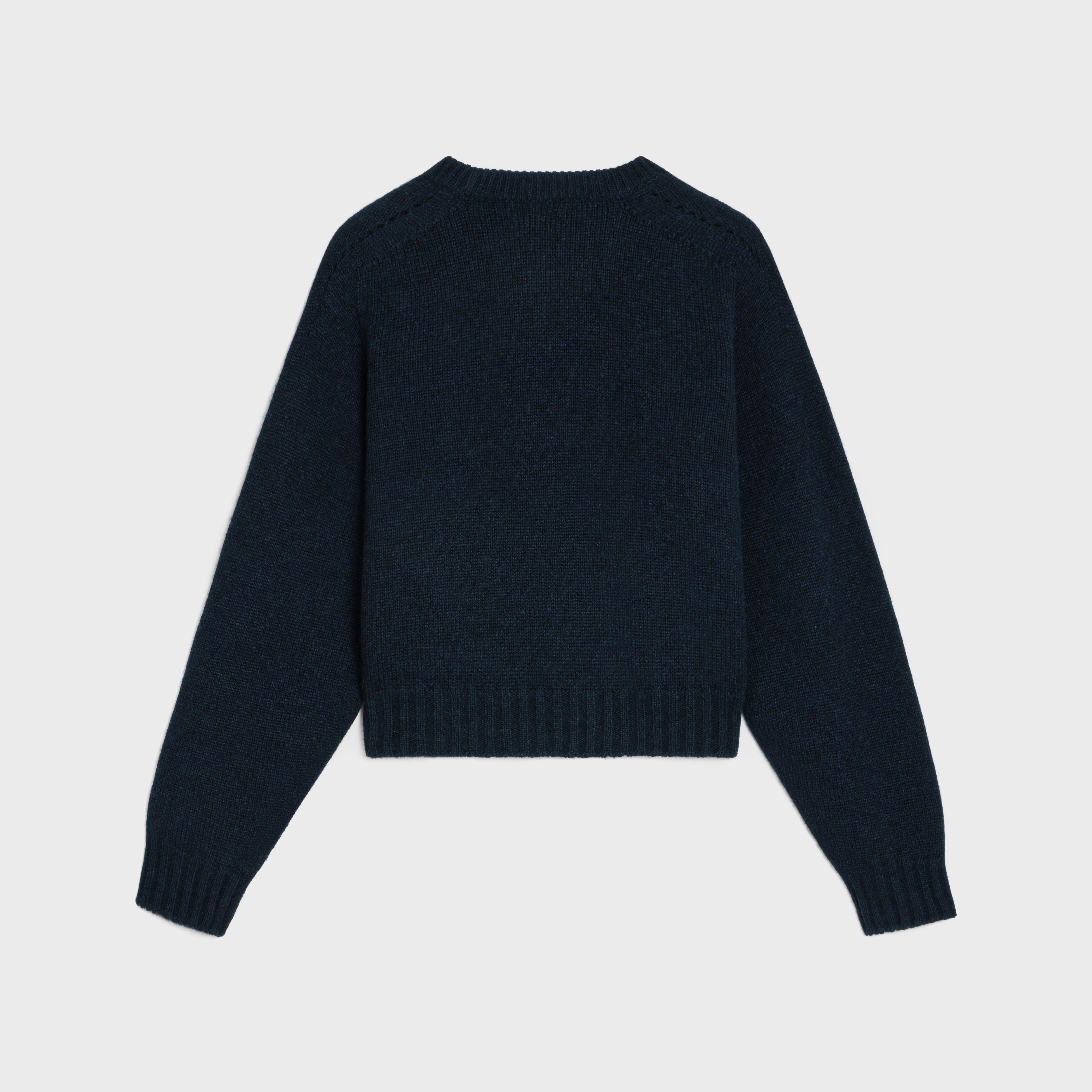 crew neck sweater in seamless cashmere - 2