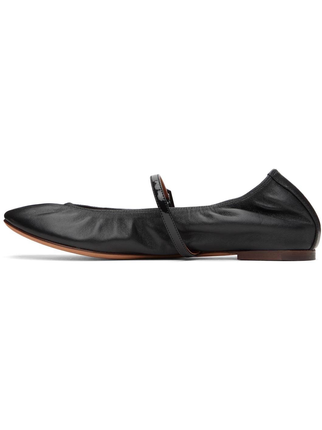 Black Mary Jane Ballerina Flats - 3