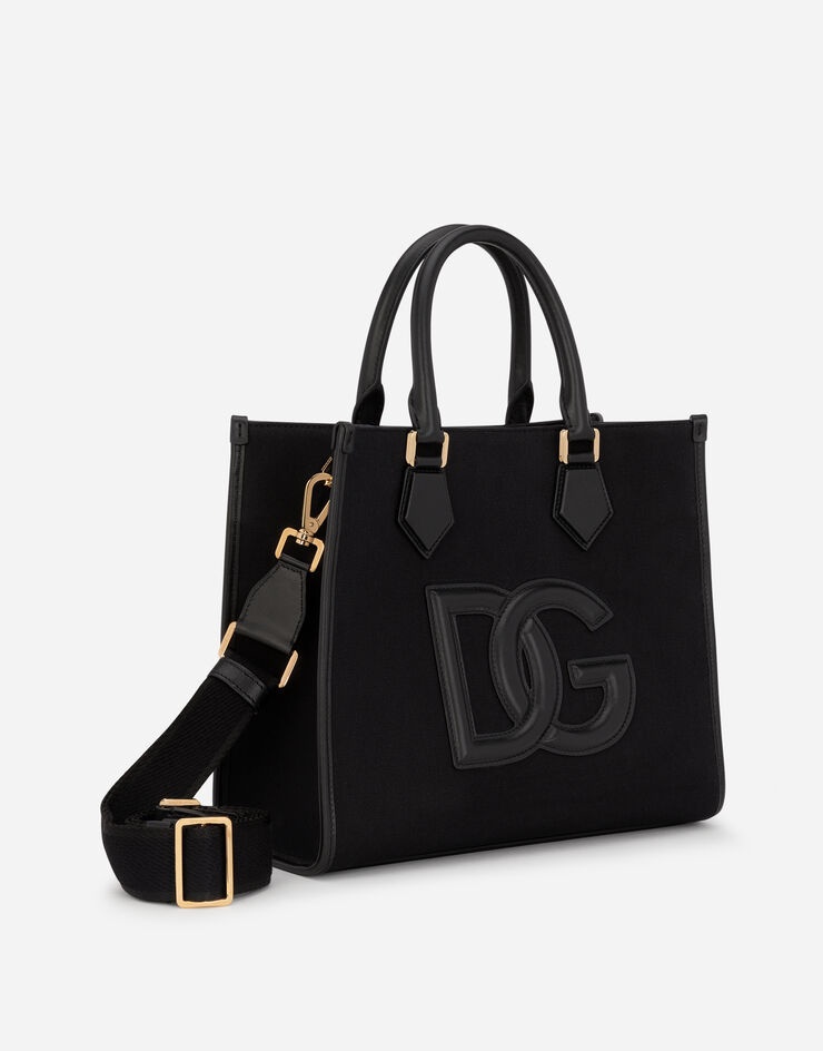 Canvas shopper with calfskin nappa details - 3