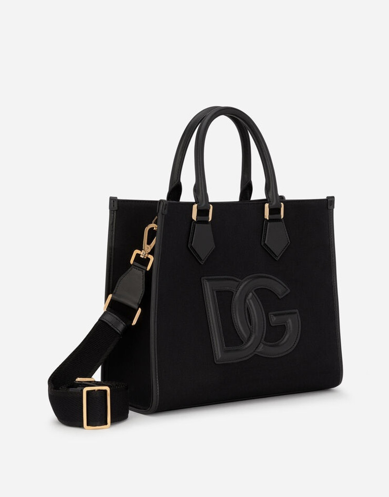Canvas shopper with calfskin nappa details 3