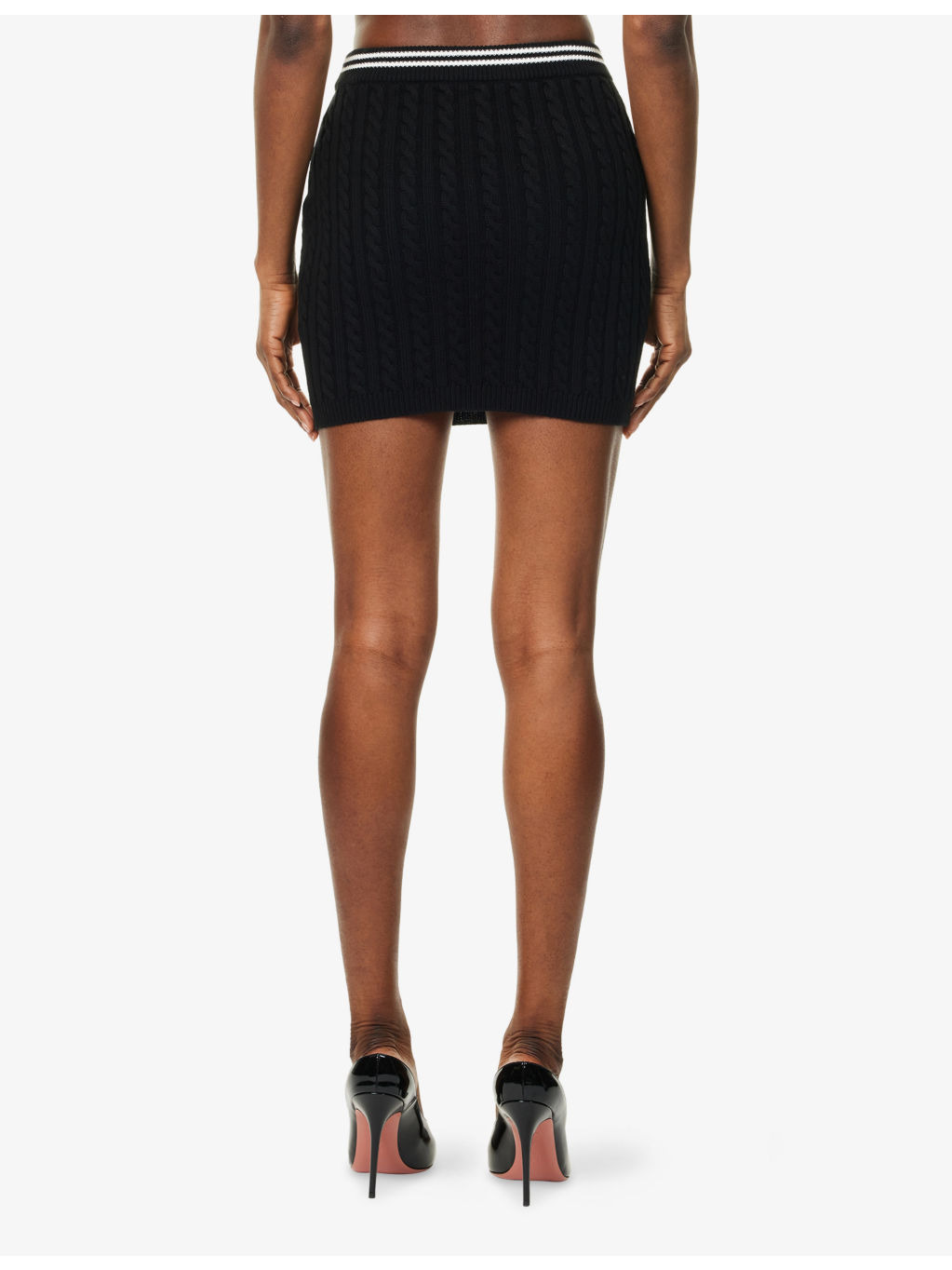 Cable-Knit Slim-Fit Cotton Mini Skirt - 4