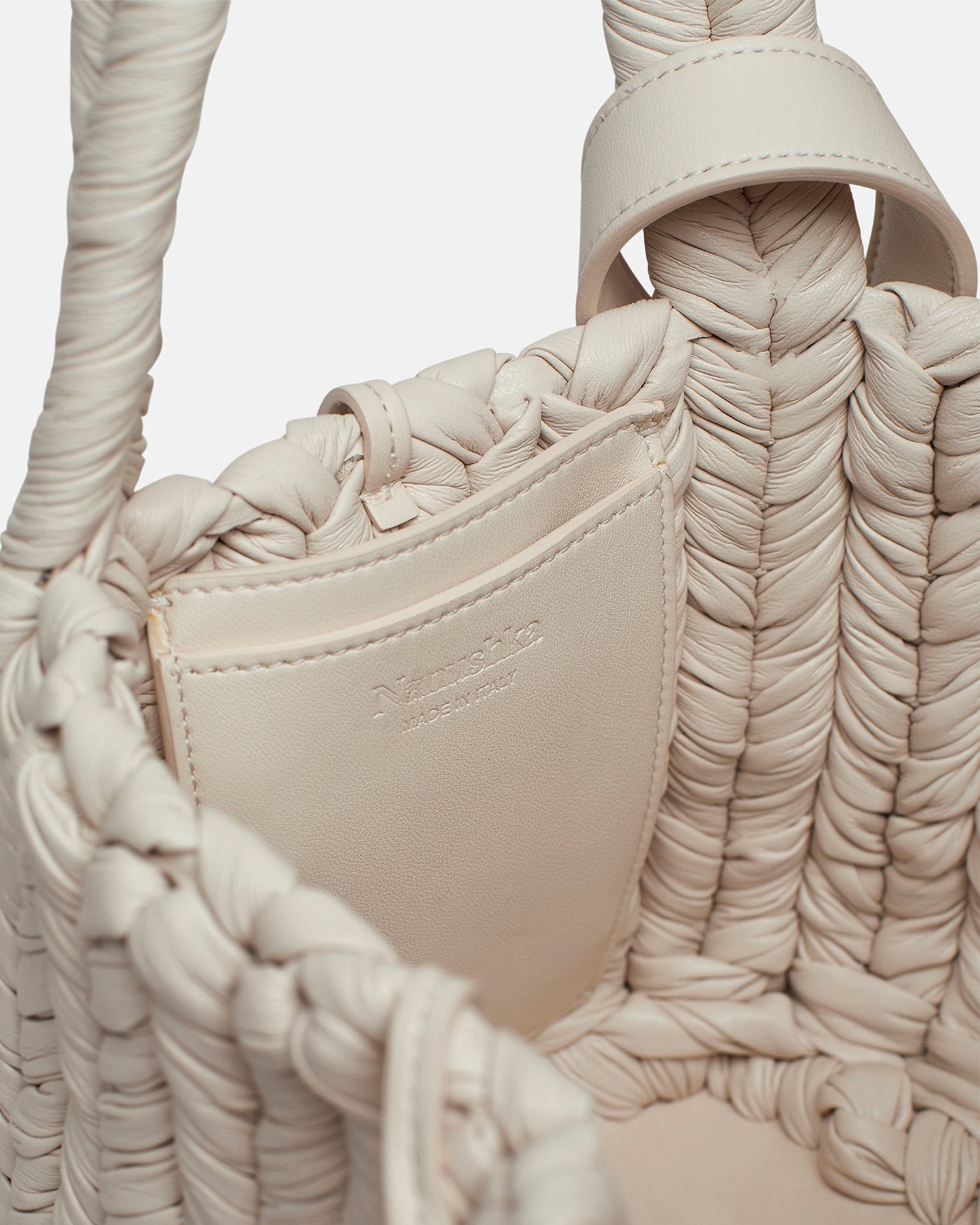 Okobor™ Alt-Leather Knit Bucket Bag - 4