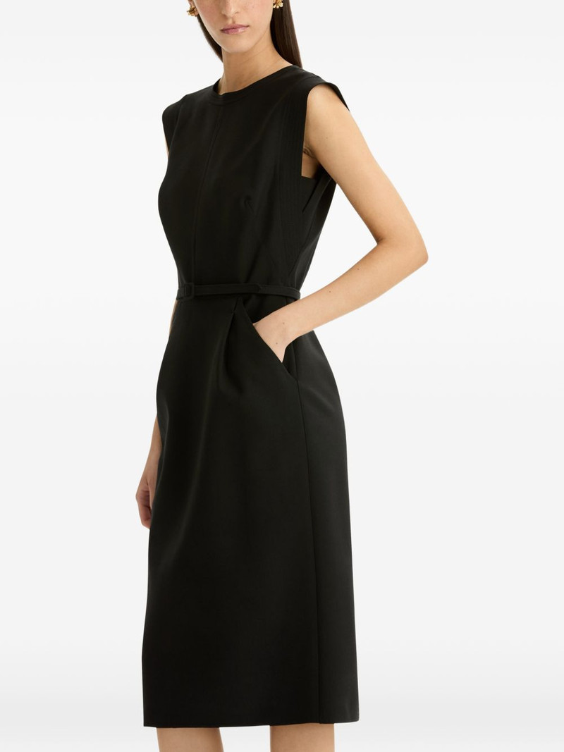 stitch-detailed wool-blend pencil dress 5