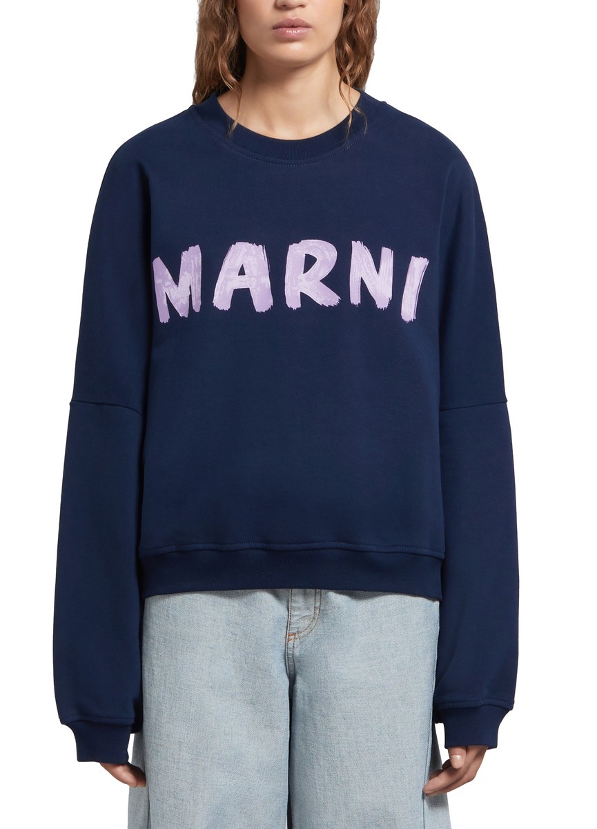 Bio Cotton Sweatshirt With Marni Print - 2