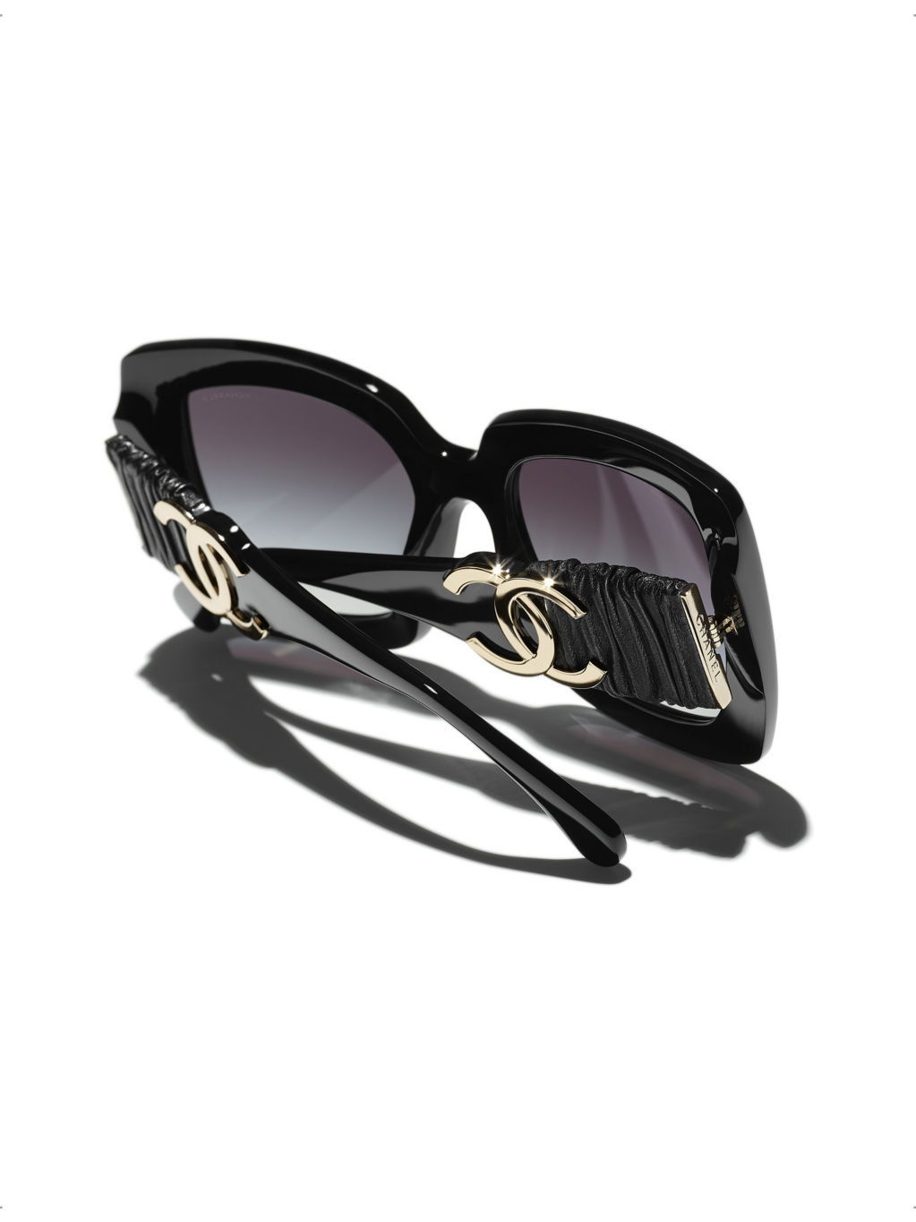 CH5474Q square-frame leather and acetate sunglasses - 4