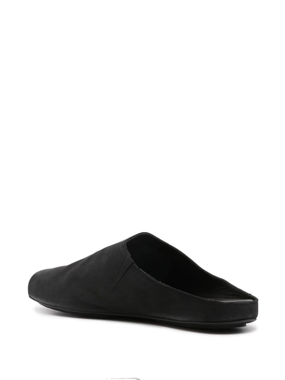 square-toe leather slippers - 3