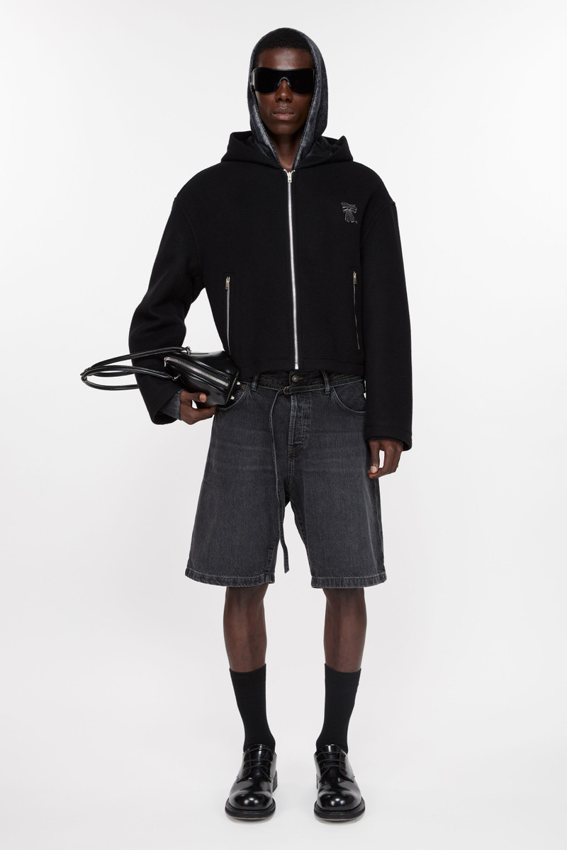 Acne Studios Hooded jacket wool blend - Black outlook