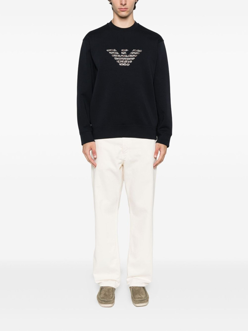EMPORIO ARMANI eagle-emblem embroidered sweatshirt outlook